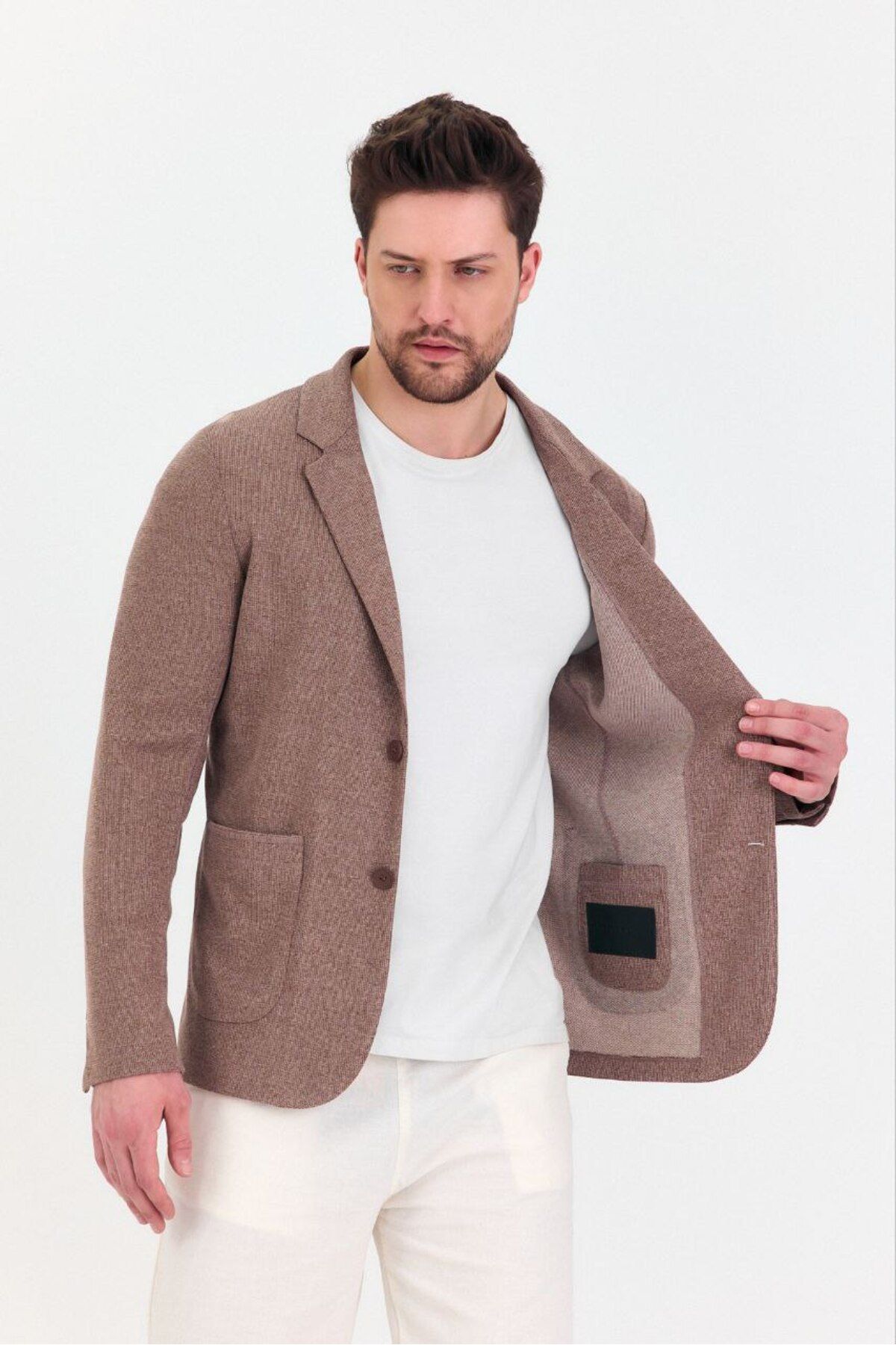 Savira-Slimfit Men's Sports Jacket Knitted Cotton Blended Fabric Full Stretching Fabric New Season 3