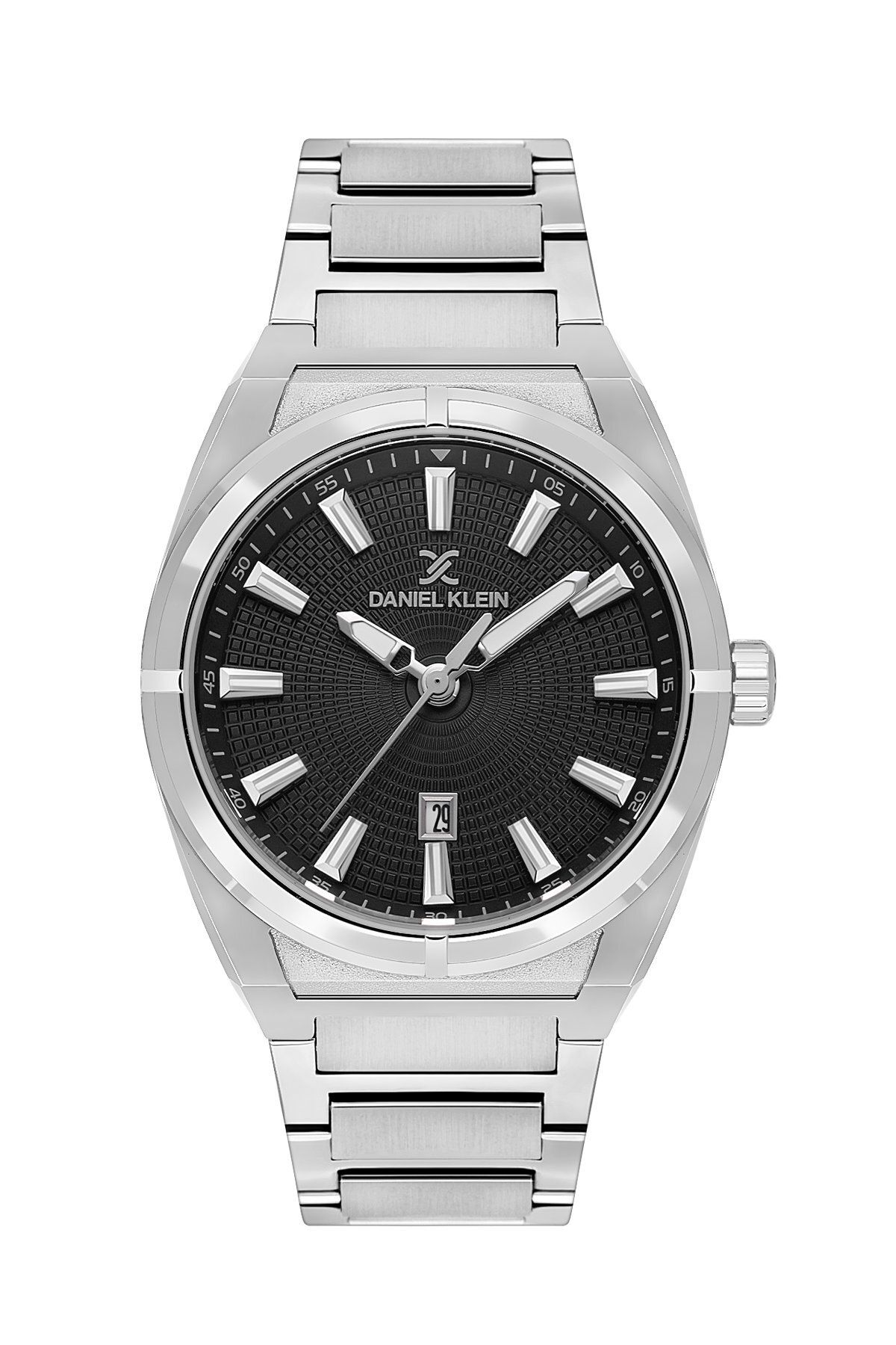 Daniel Klein Kadranı Siyah Kordonu Gümüş Renk 42 Mm Takvimli Erkek Kol Saati