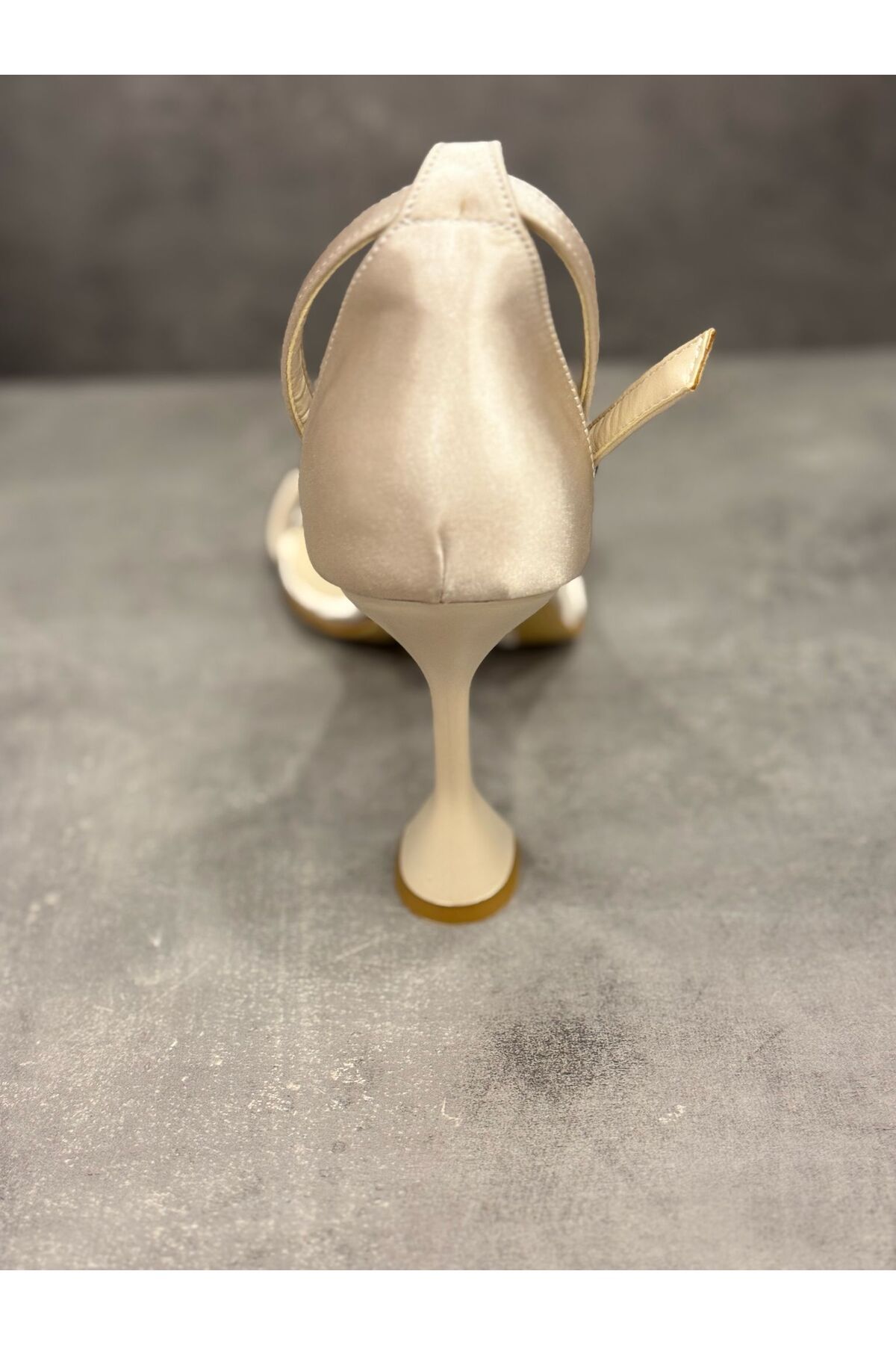 MASSİMA-Satin Stone Detailed Heel Shoes 4