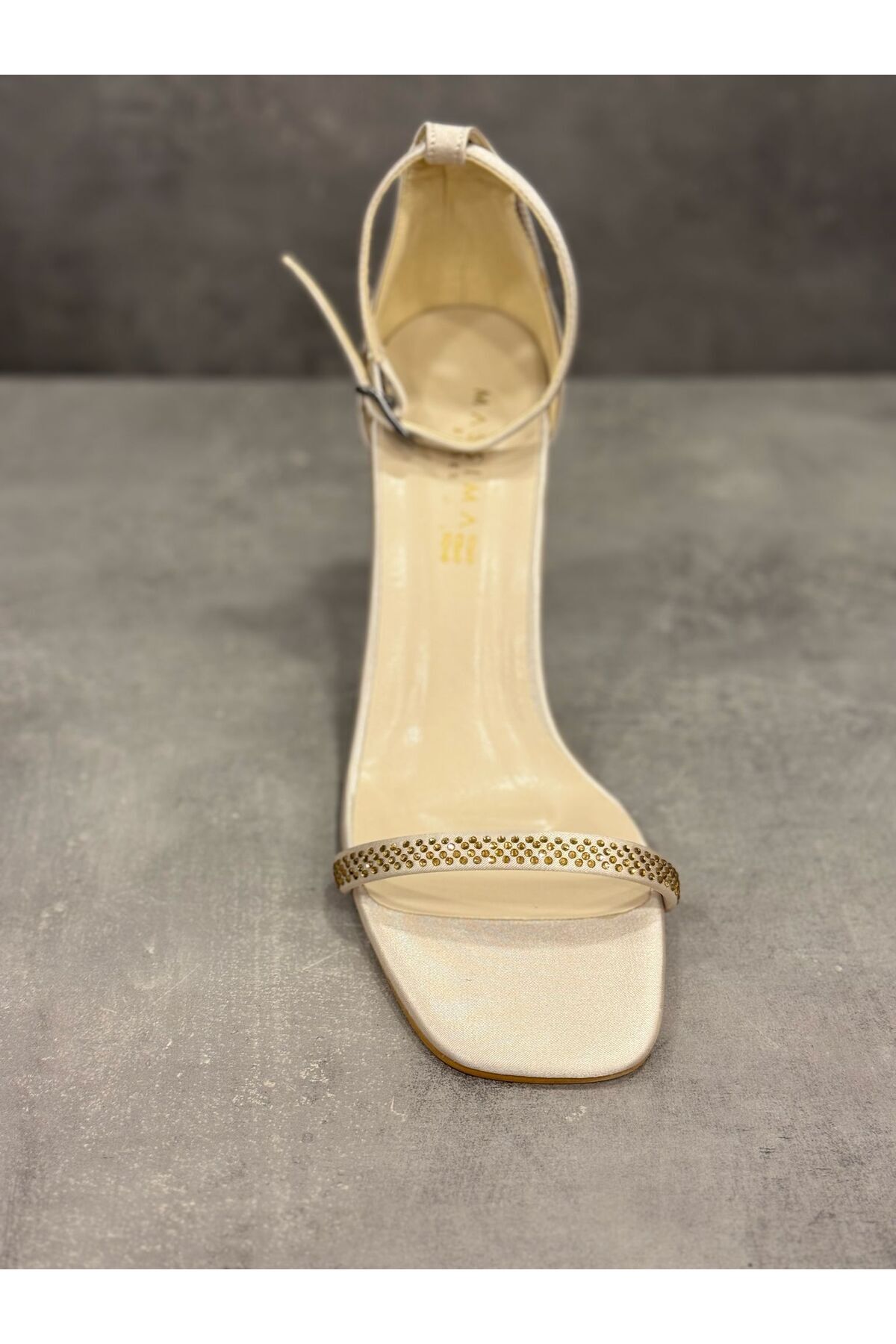 MASSİMA-Satin Stone Detailed Heel Shoes 2