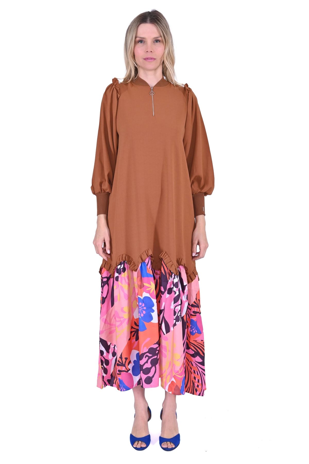 Invee-6653 Coffee Dress 1