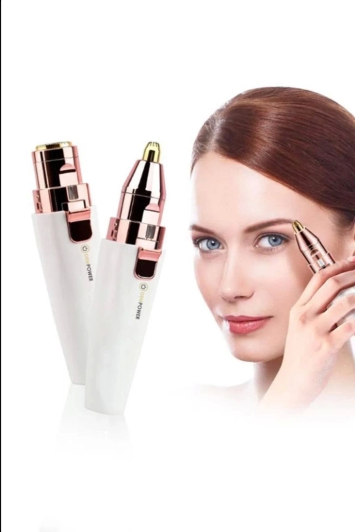 Butik Çift Başlıklı Epilasyon Yüz Çene Işıklı Kıl Tüy Alma Mini Cep Epilasyonu