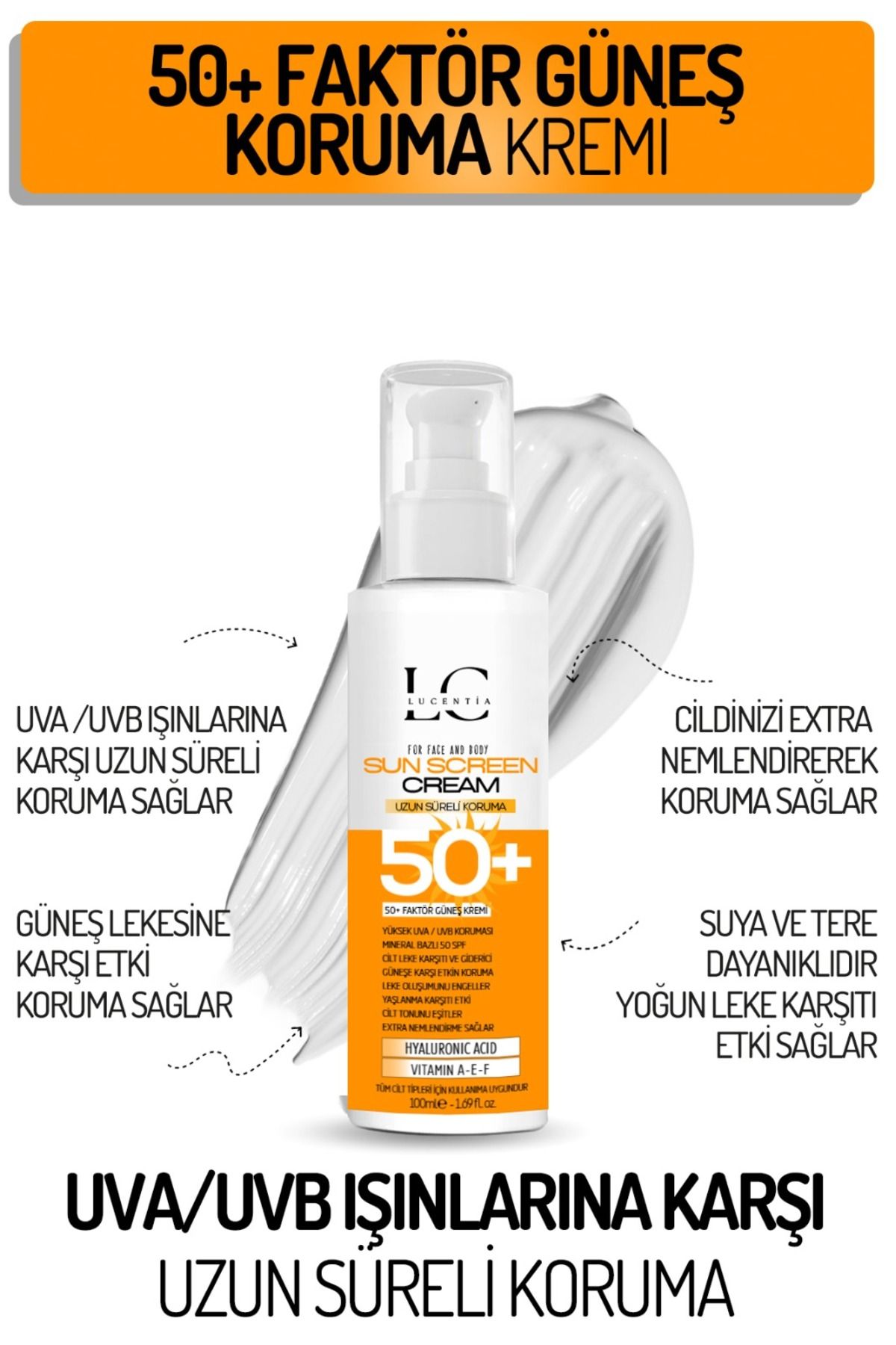 LUCENTİA-Sunscreen Cream Anti Dark Spot Spf 50 - 100 ML 1