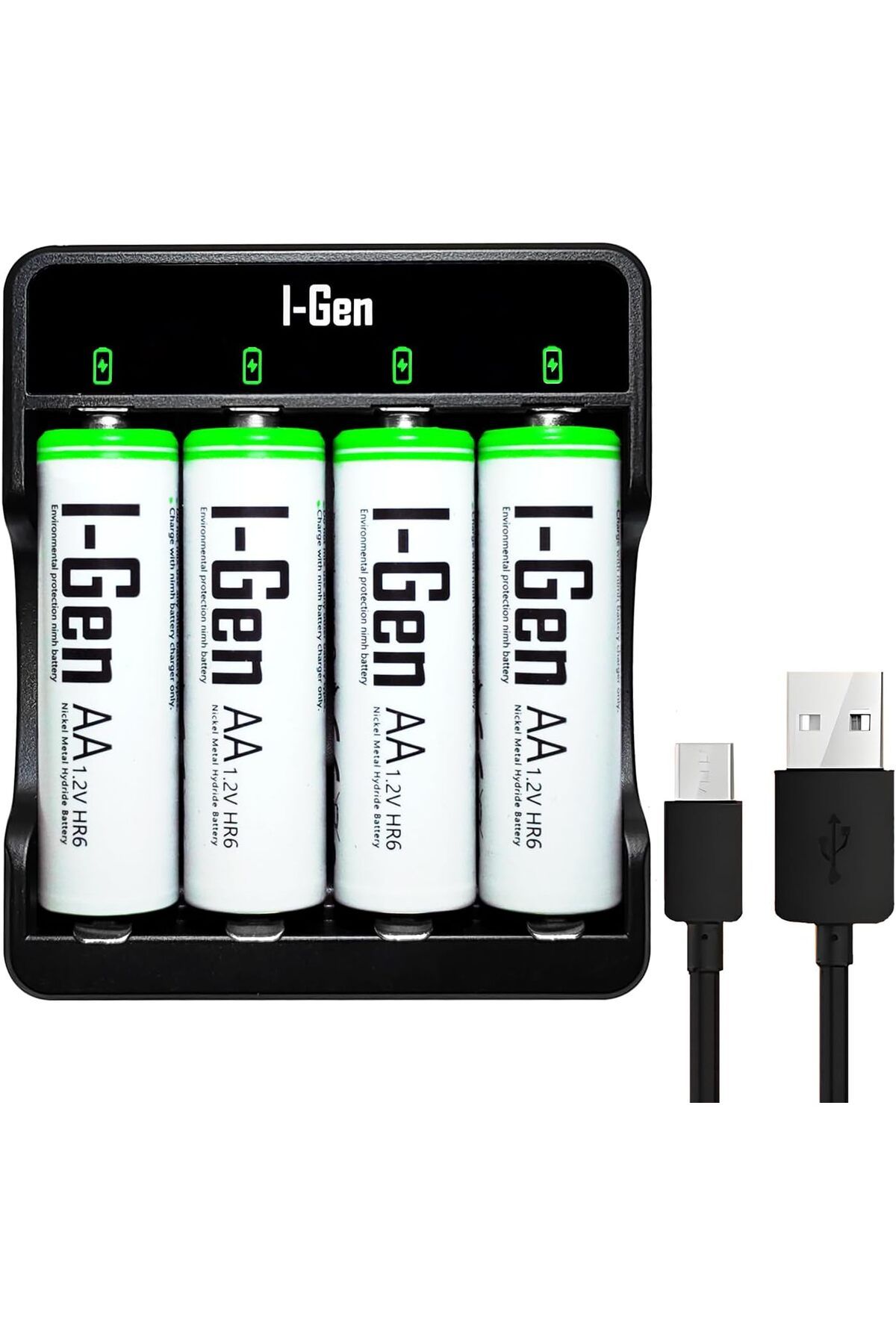 KDROĞLU KDROGLU G427 4'lü Pil Şarj Aleti + 4 Adet AA 2700 mAh Kalem Pilli Set 1.2V Ni-MH New Desing 110983