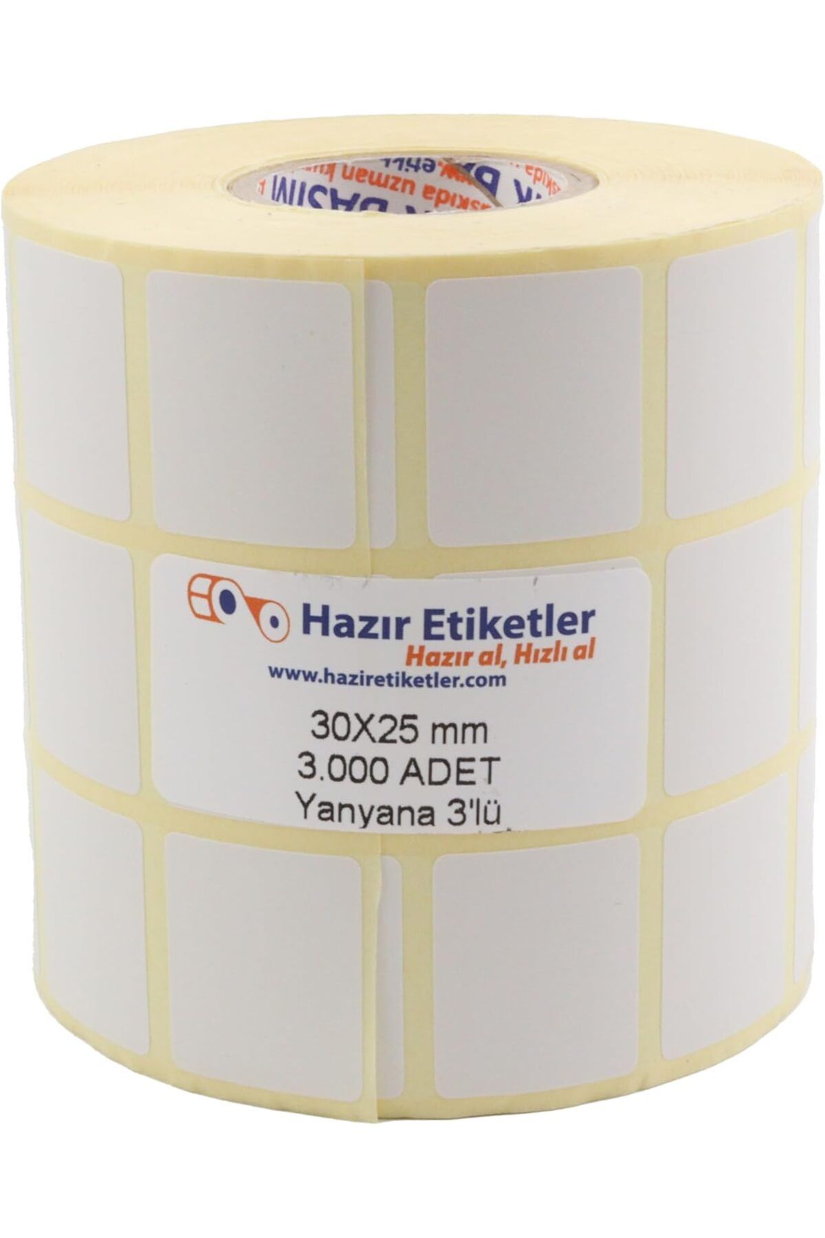 KDROĞLU KDROGLU etiketler , hazır al hızlı al Eko Termal Etiket, 30mm x 25mm 3000 Adetli 3lü Yan Yana Sa