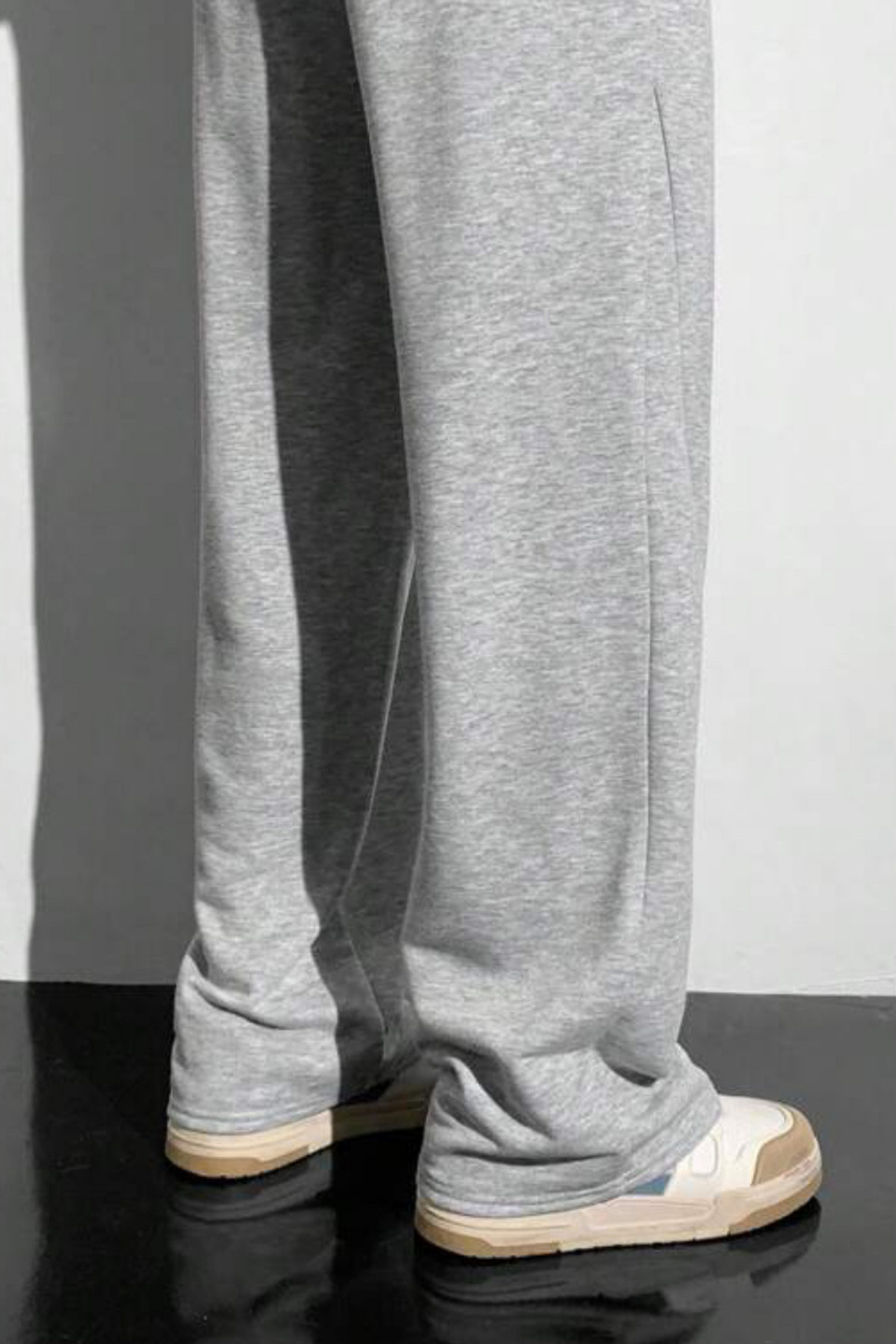 BSBSPOR Baggy Ayarlanabilir Paçalı Eşofman Altı Siyah/Gri/Antrasit görsel 6