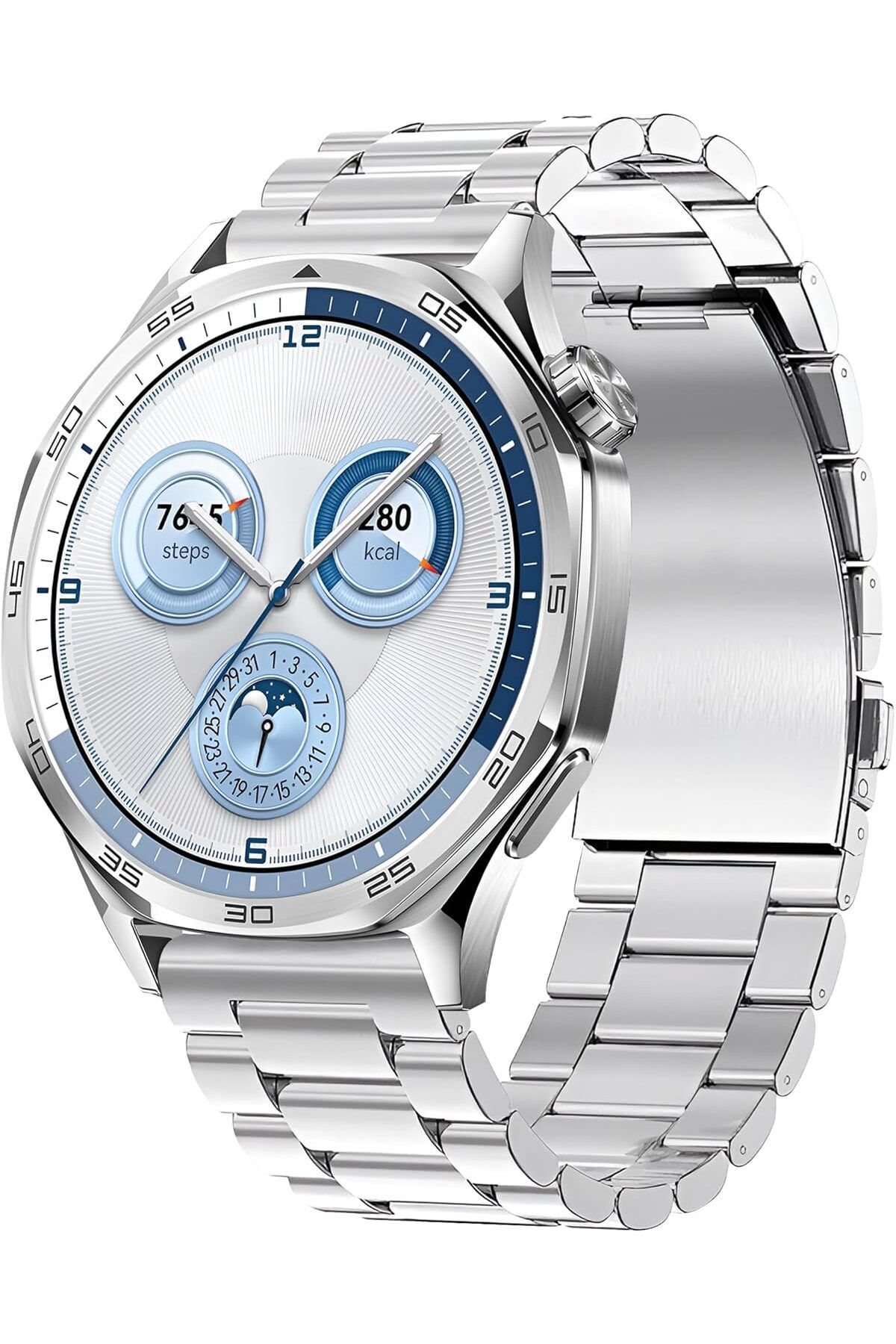 mazıdağı 22mm ile Uyumlu Saatler için Paslanmaz Çelik 46mm Baklalı Kordon Watch (GT5 Pro/GT5/GT4/Wa Uyumlu