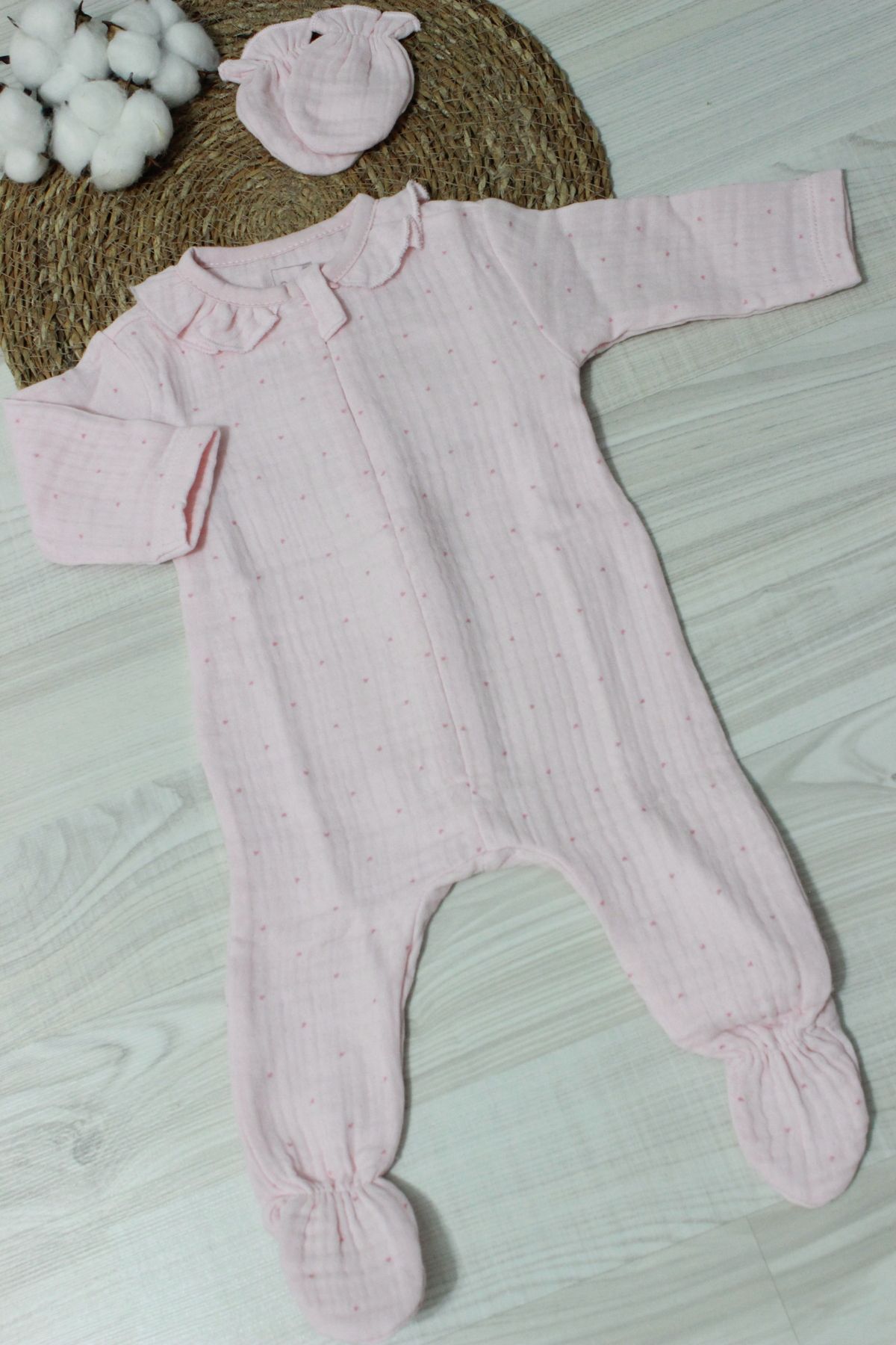 Caramell-Barbosa Caramell Baby Girl 10 Pieces Hospital Release Bodysuit Set Summer Season 7