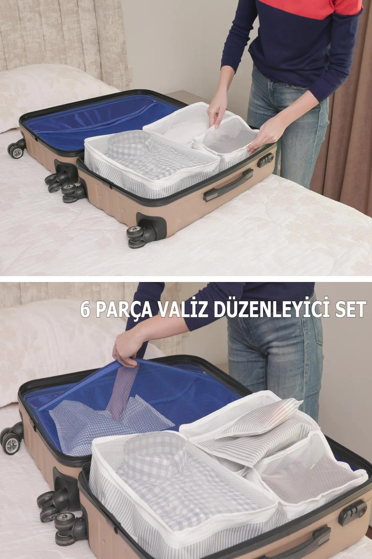 GÜRAY LİFE Lux Bebek Bakım Doğum Çantası Çok Amaçlı 6 Parça Düzenleyici fotoğrafı 2 (önizleme)