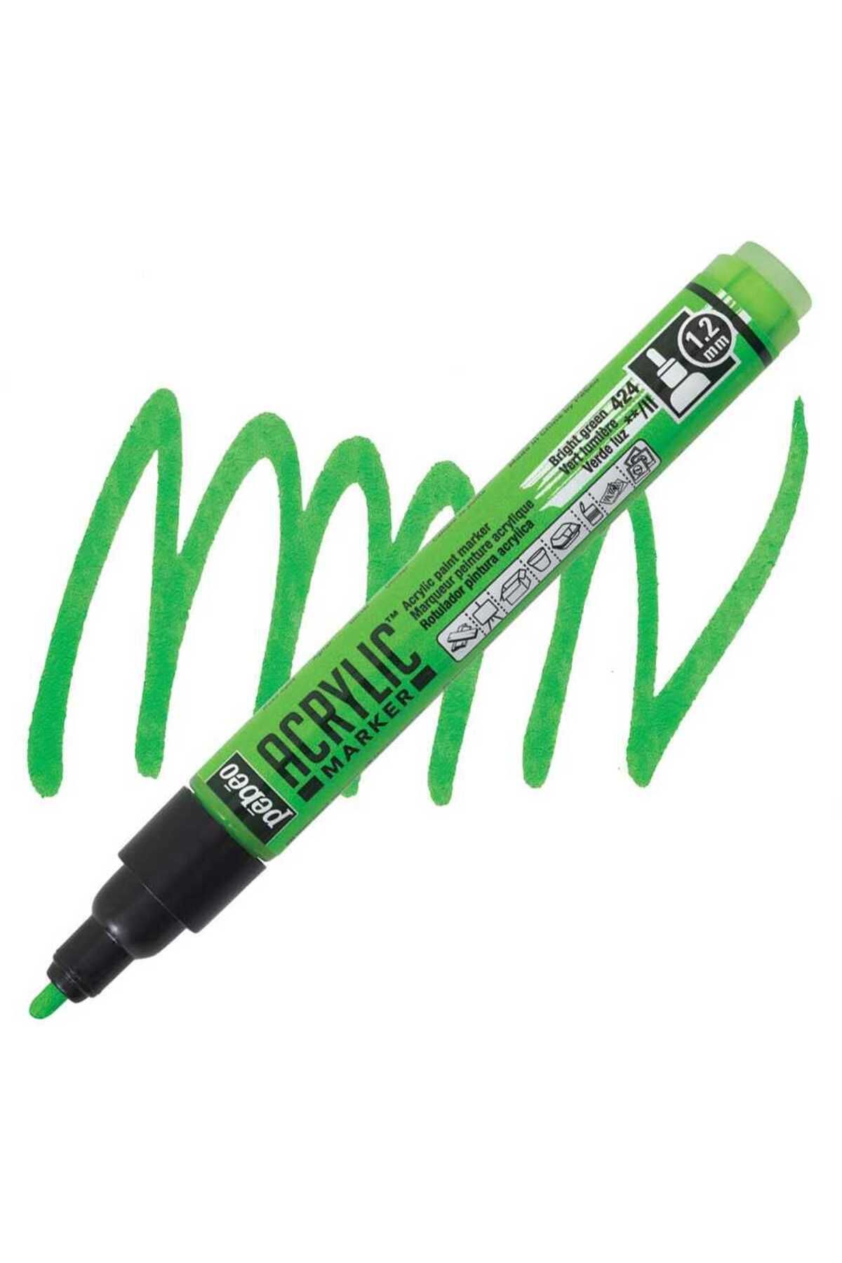 Pebeo-Deco Acrylic Marker - 1.2mm Bright Green 1