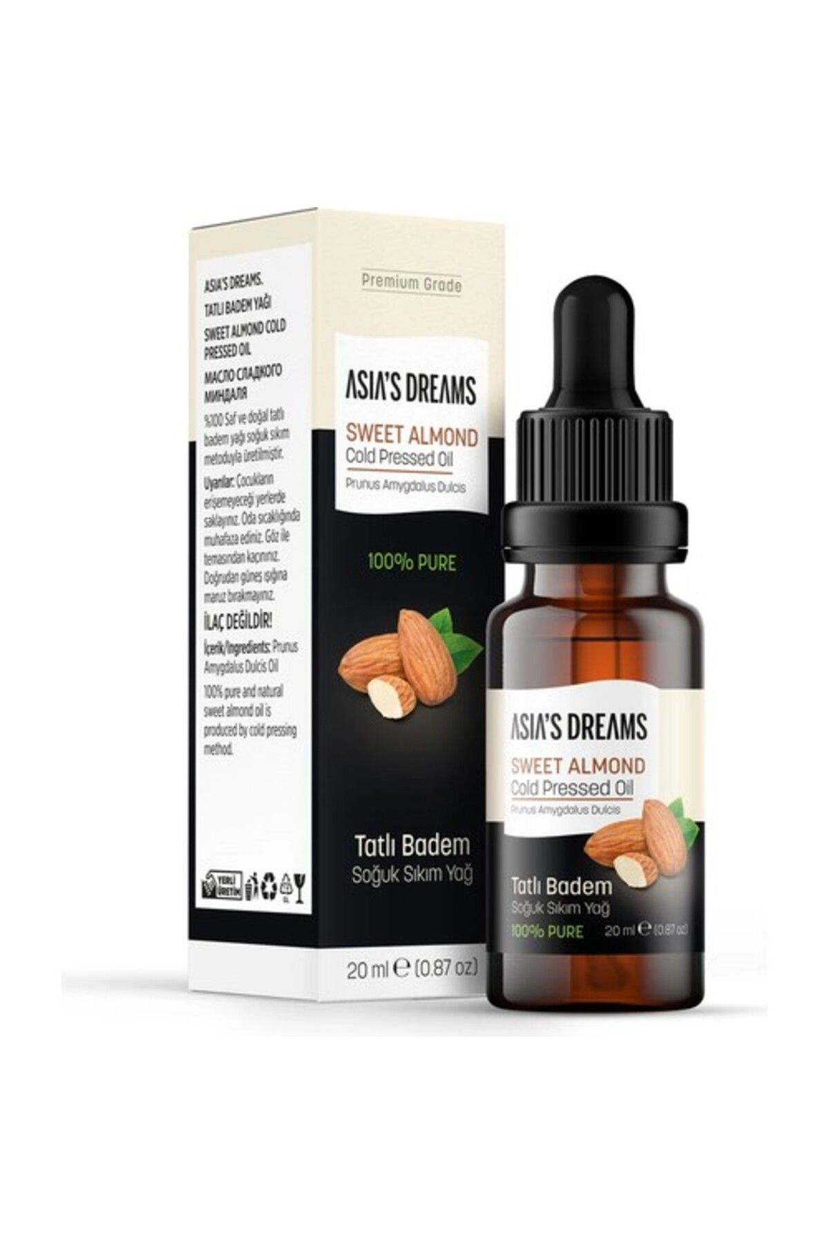 ALVİT Asia's Dreams Tatlı Badem Soğuk Sıkım Yağ 20 Ml