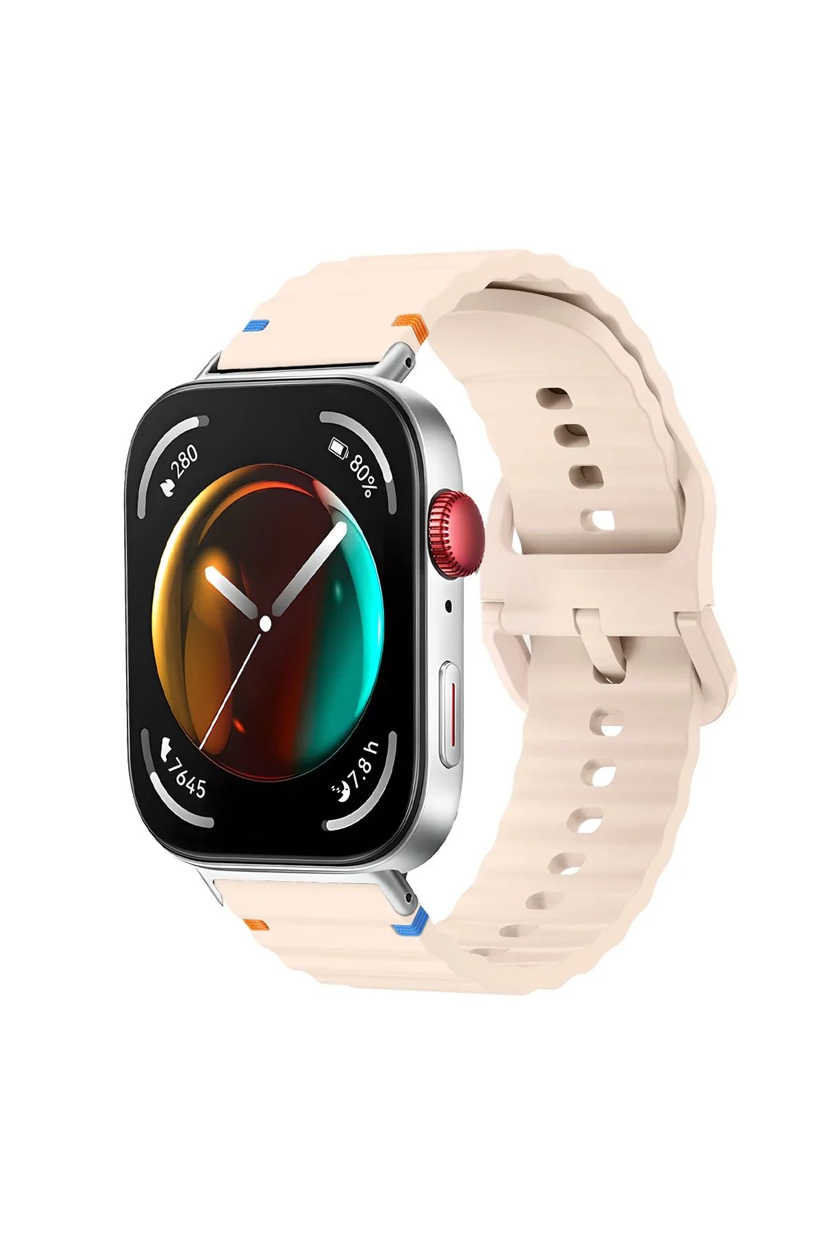 MMPSHOP Huawei Watch Fit 3 Uyumlu Dalgalı Spor Silikon Kordon