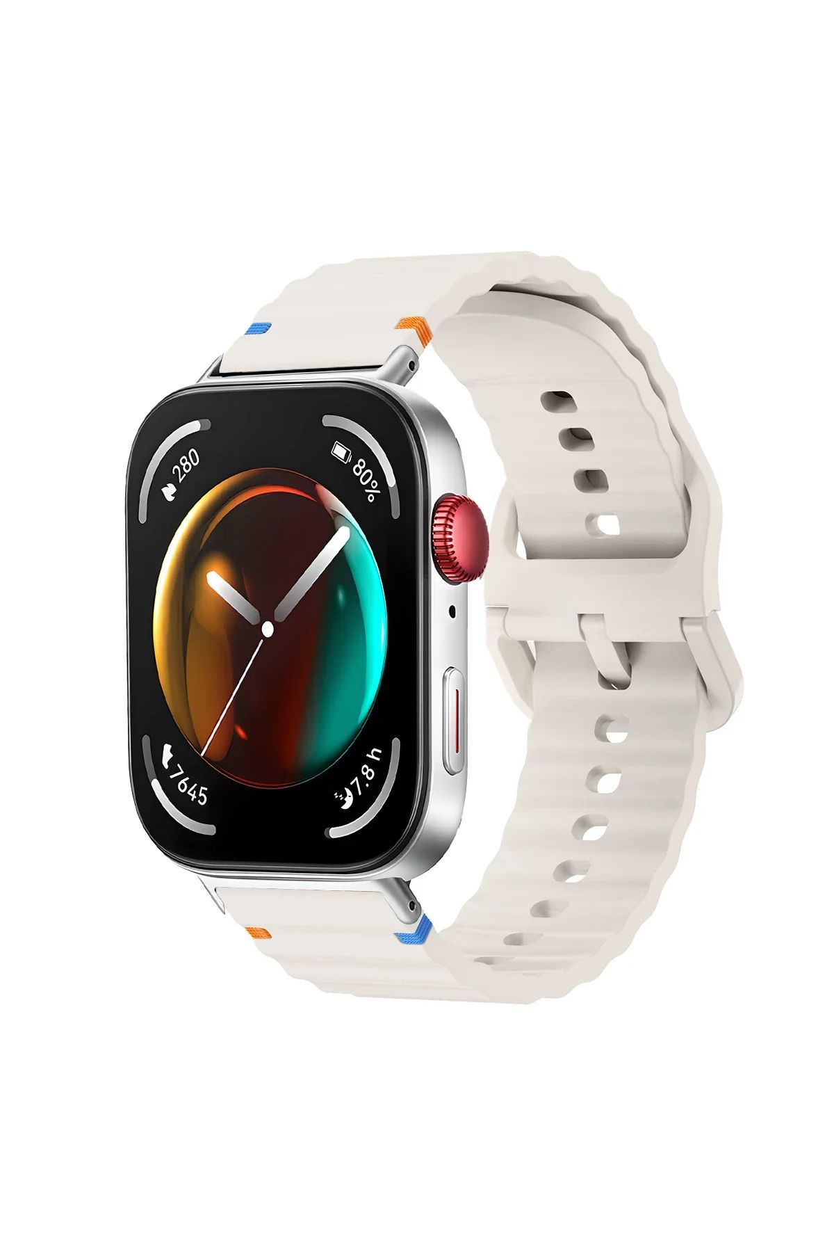 MMPSHOP Huawei Watch Fit 3 Uyumlu Dalgalı Spor Silikon Kordon