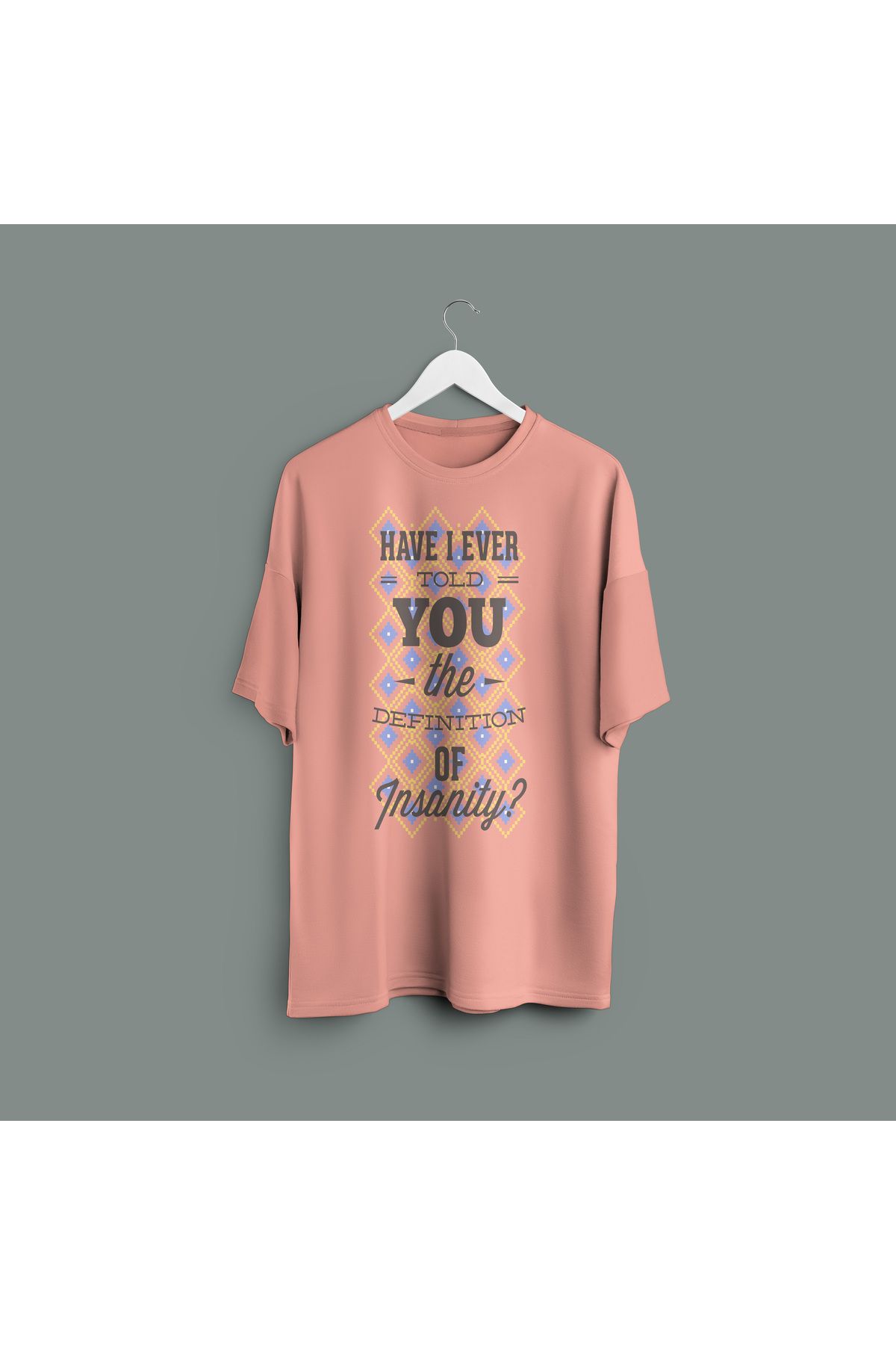 Zestia Unisex T-Shirt,Gave I Ever Told Baskılı,Regular, %100 Pamuk,Somon T-Shirt No: 00451