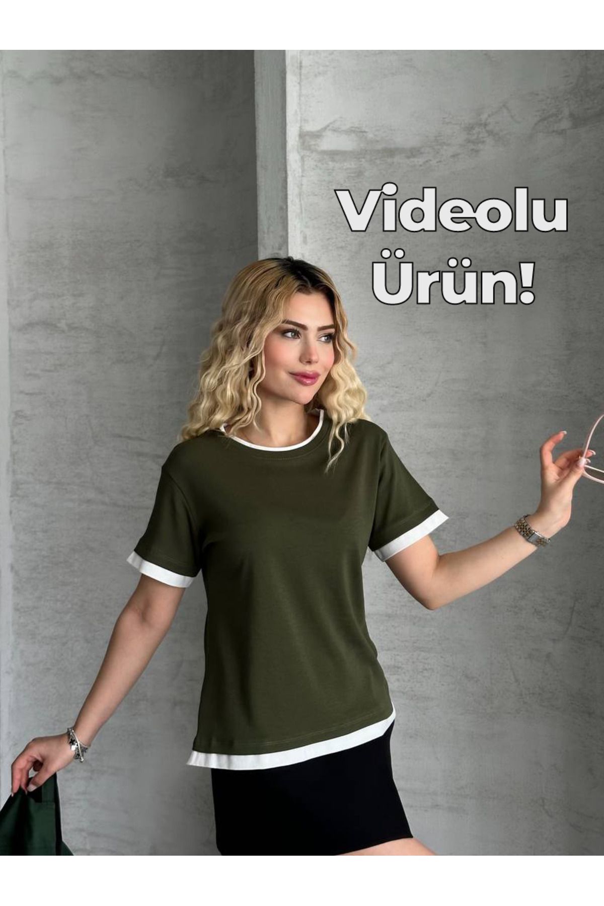 Caddebostan Moda Basic Biyeli İnterlok Kumaş Kadın Tshirt (Tişört)