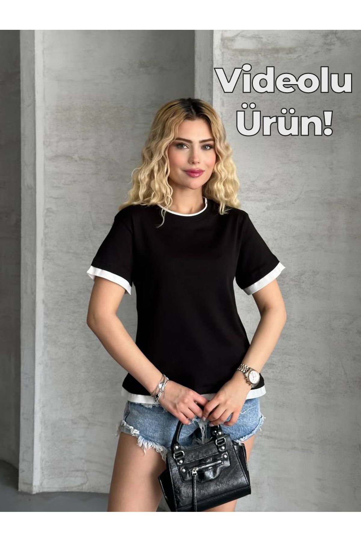 Caddebostan Moda Basic Biyeli İnterlok Kumaş Kadın Tshirt (Tişört)