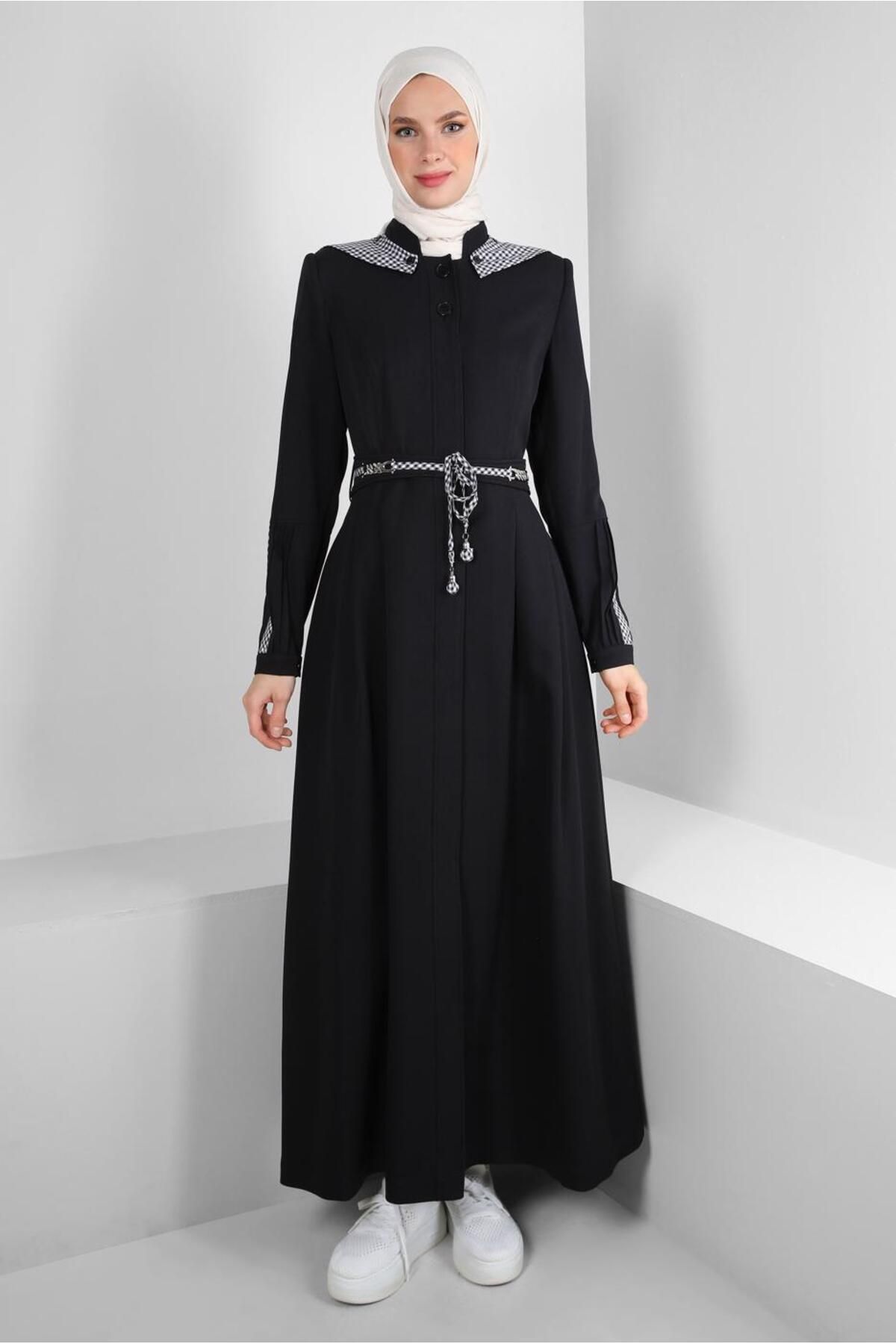 کت کمربند کلاهدار 10759 Alvina