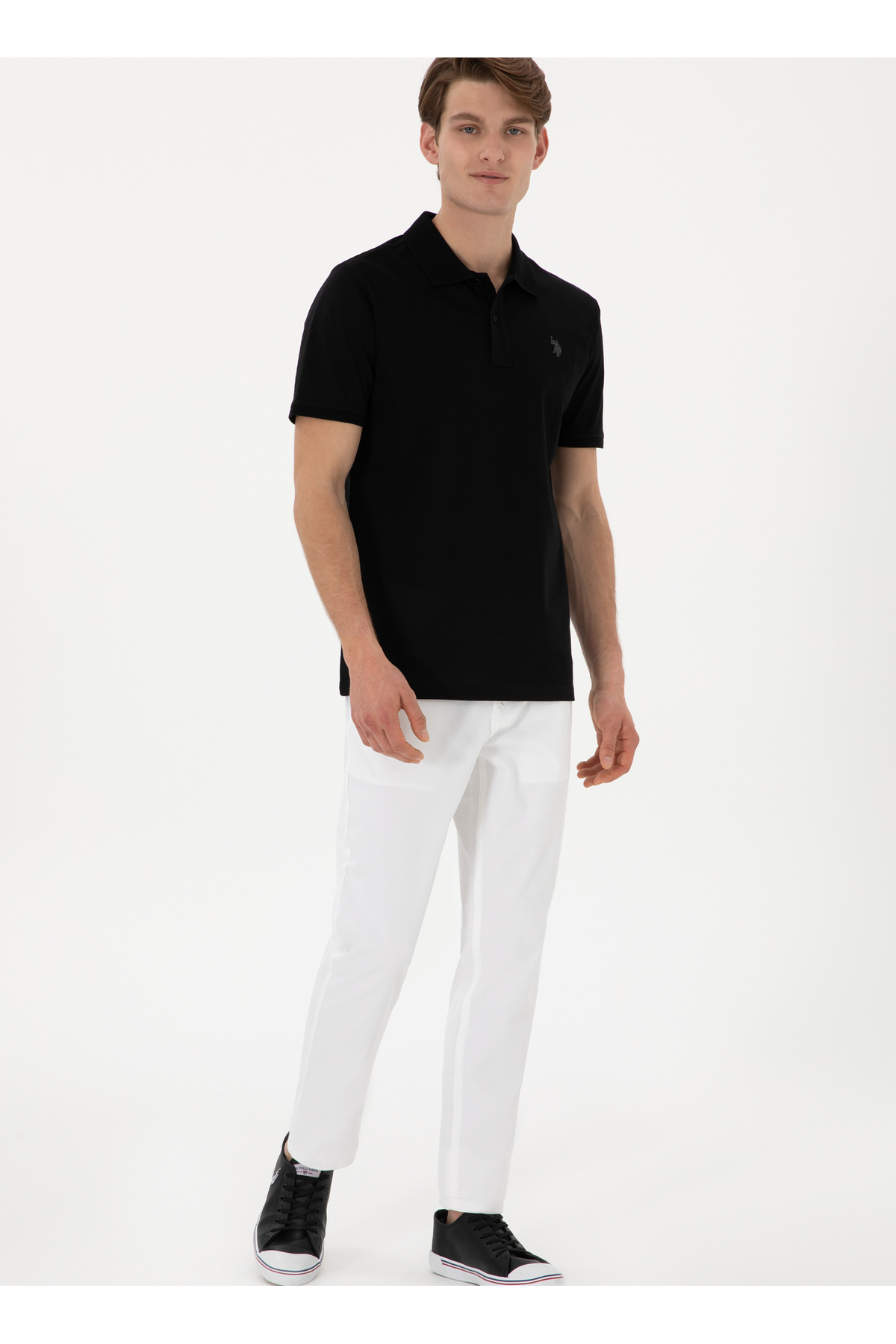 یو اس پولو تی‌شرت پولو مردانه مشکی U.S. Polo Assn.