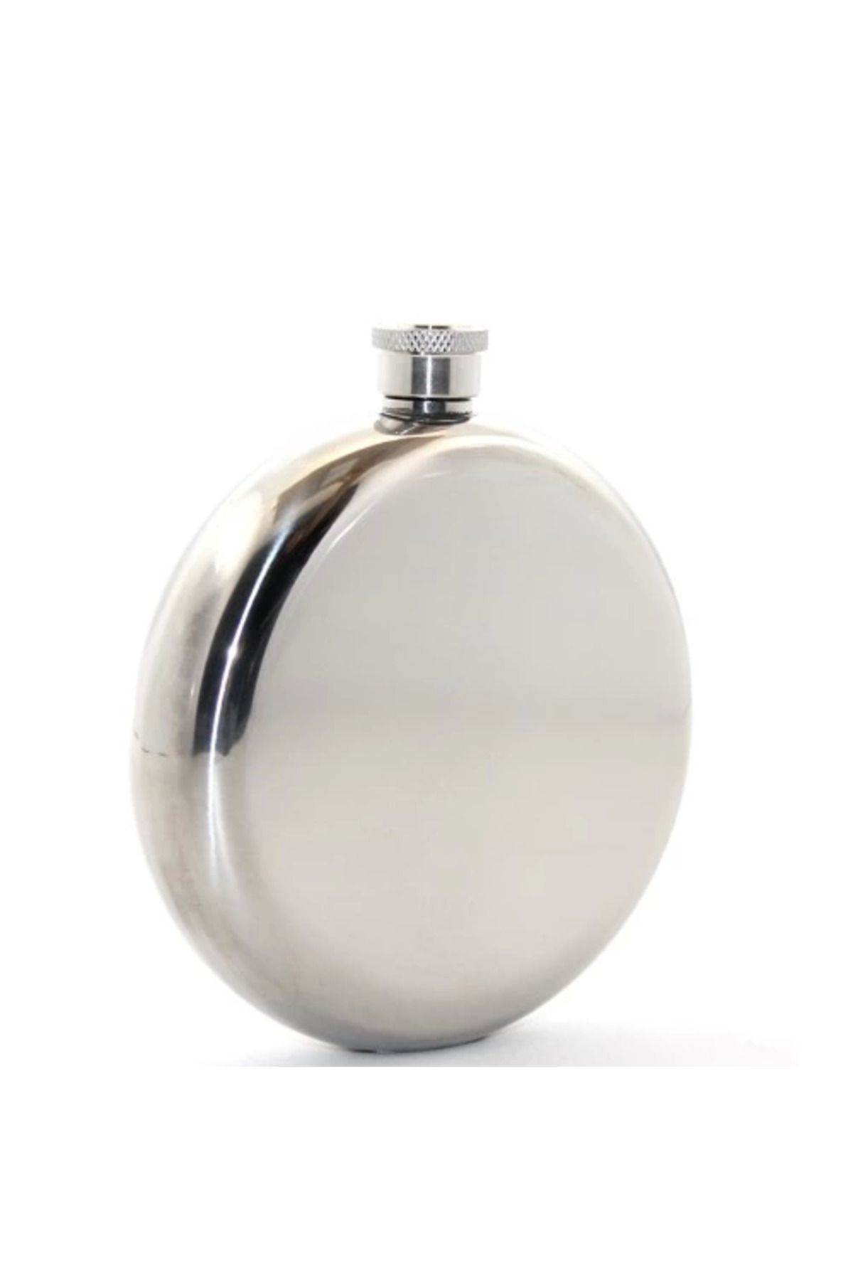 DENİZBİLİŞİM Paslanmaz Çelik Yuvarlak 8 Oz Tekli Matara Çelik Renk