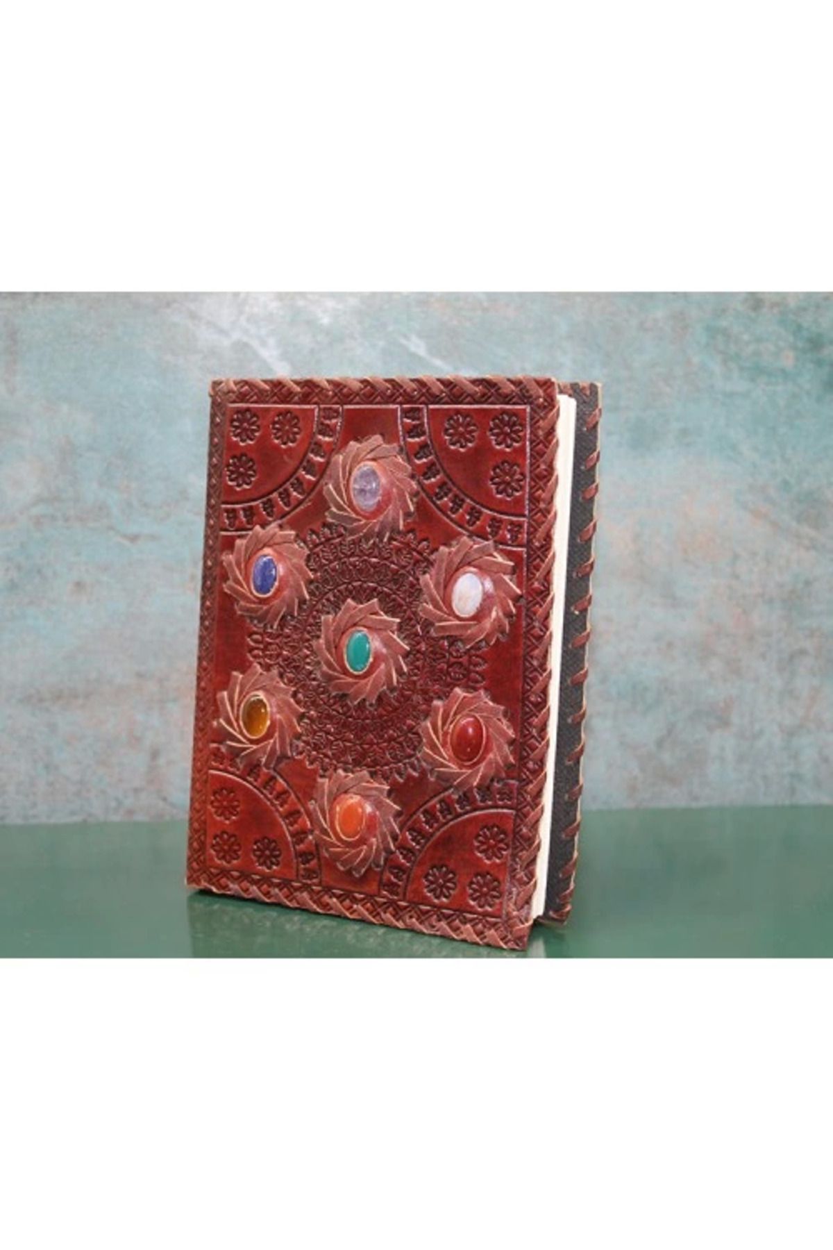 MELFSHOP Taşlı Deri Defter Model 10