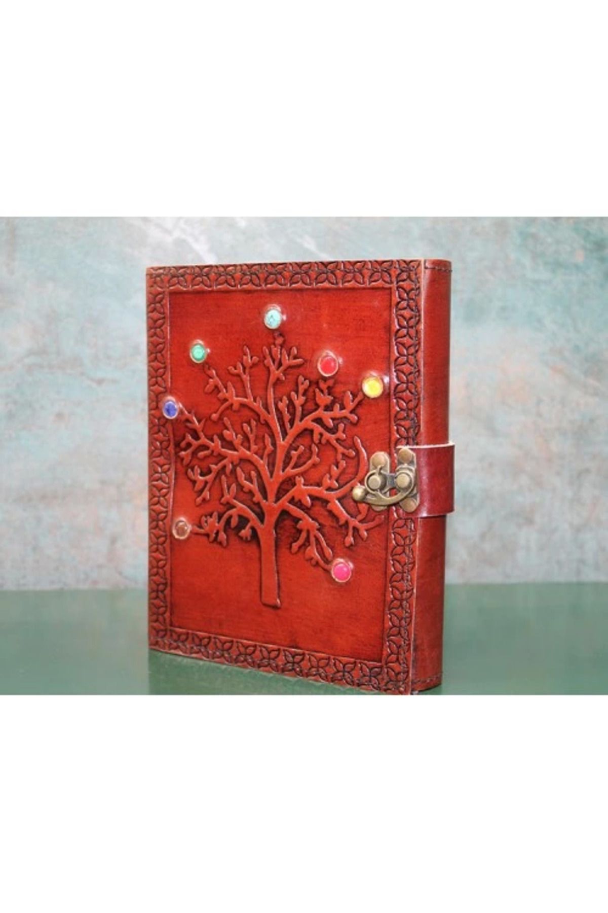 hayalimsah Taşlı Deri Defter Model 6
