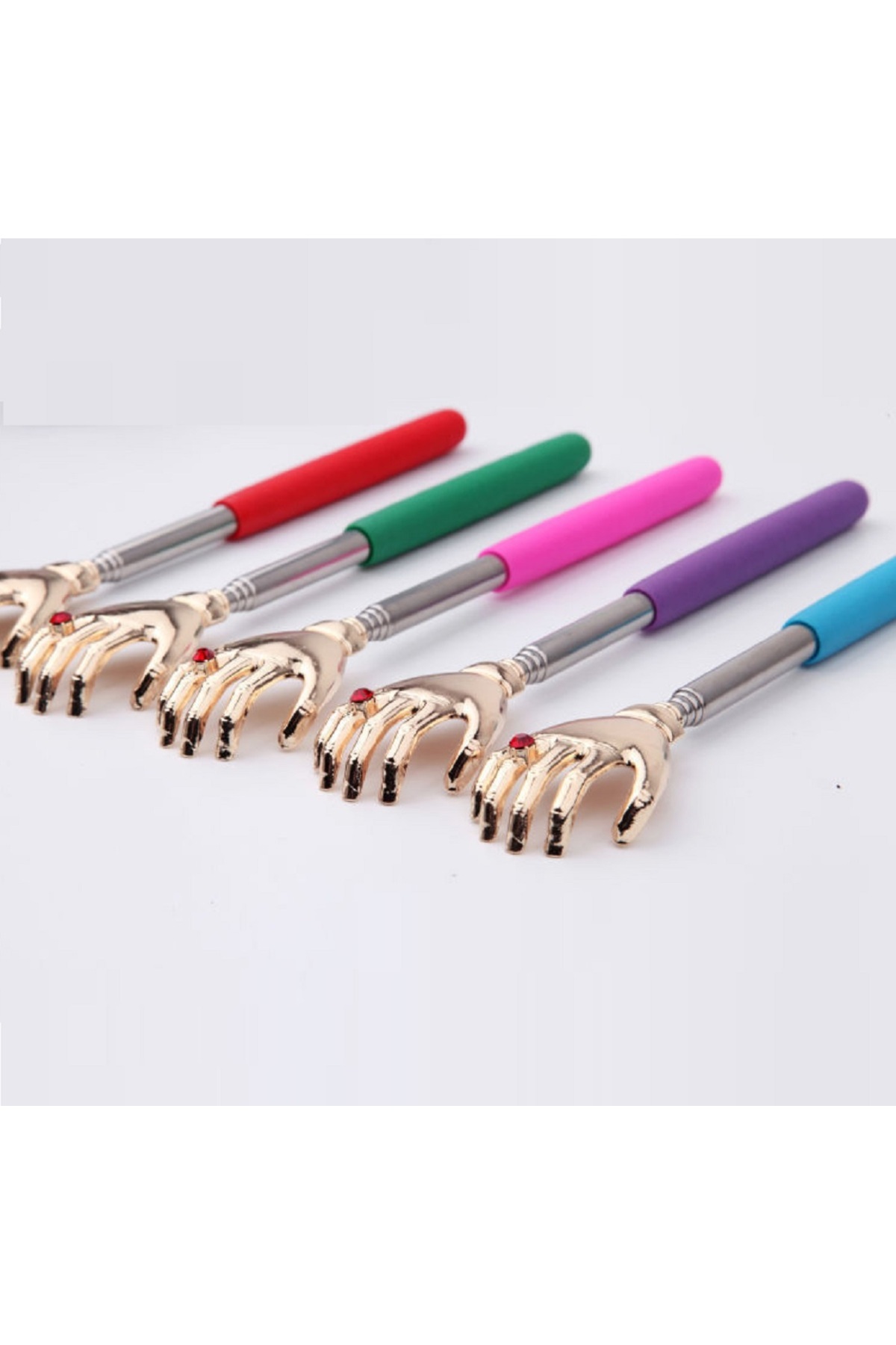 Livava Yüzüklü El Metal Katlanabilir Sırt Kaşıyıcı, Altın, 59x3