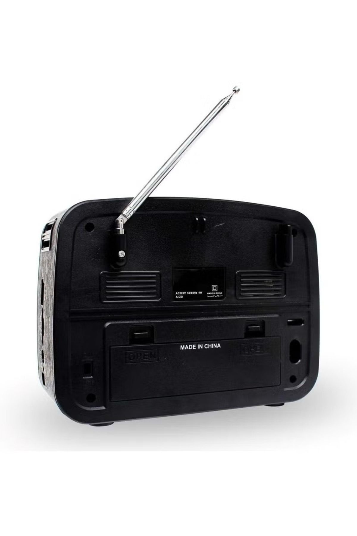 Denx-Classic Rechargeable Radio With Led Flashlight, Portable Am Fm Radio With Best Sound 2