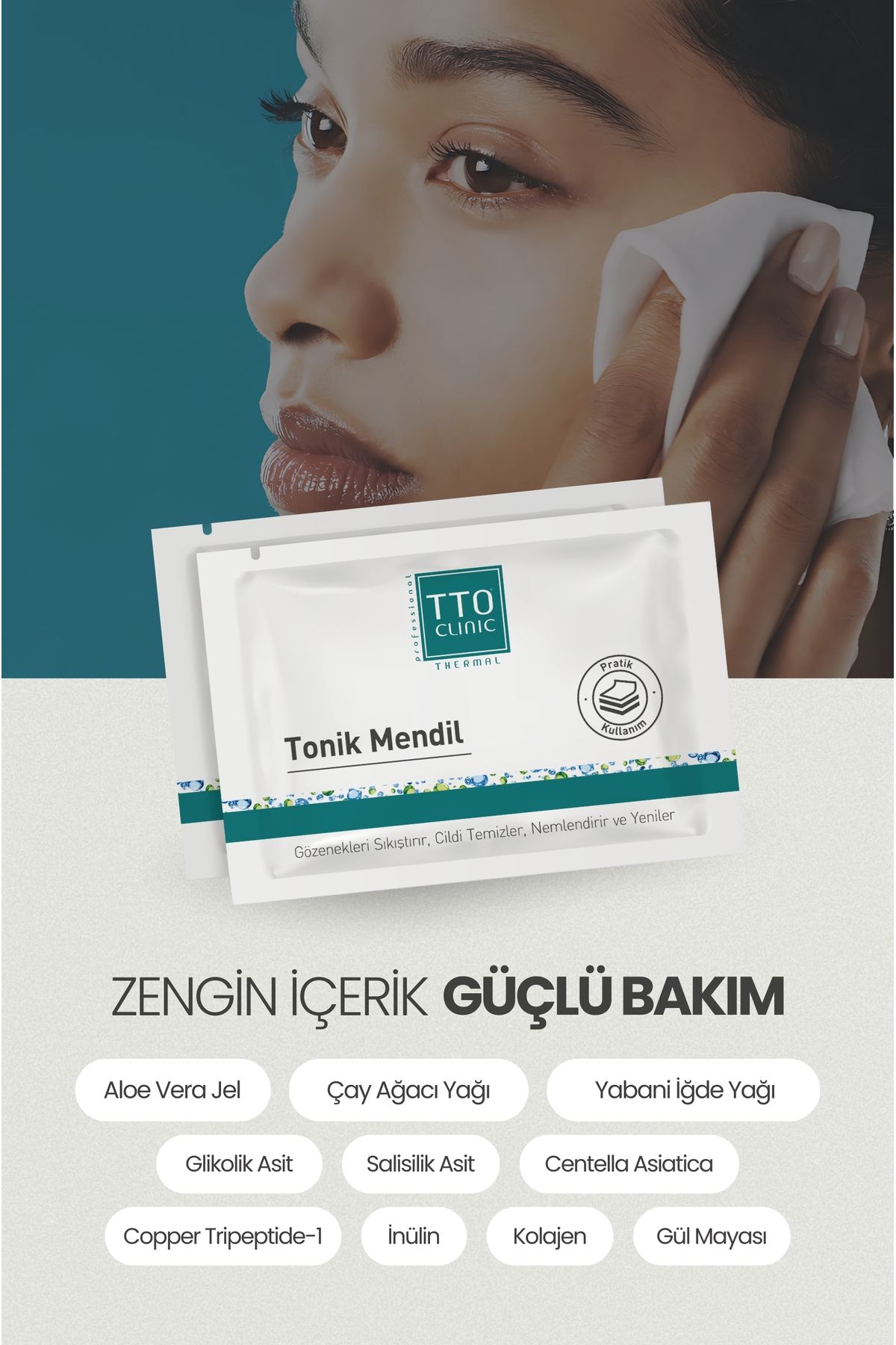 تونر CLINUC TONIK TIPES عملی استفاده از روغن درخت چای وحشی IG آلوئه ورا Tto
