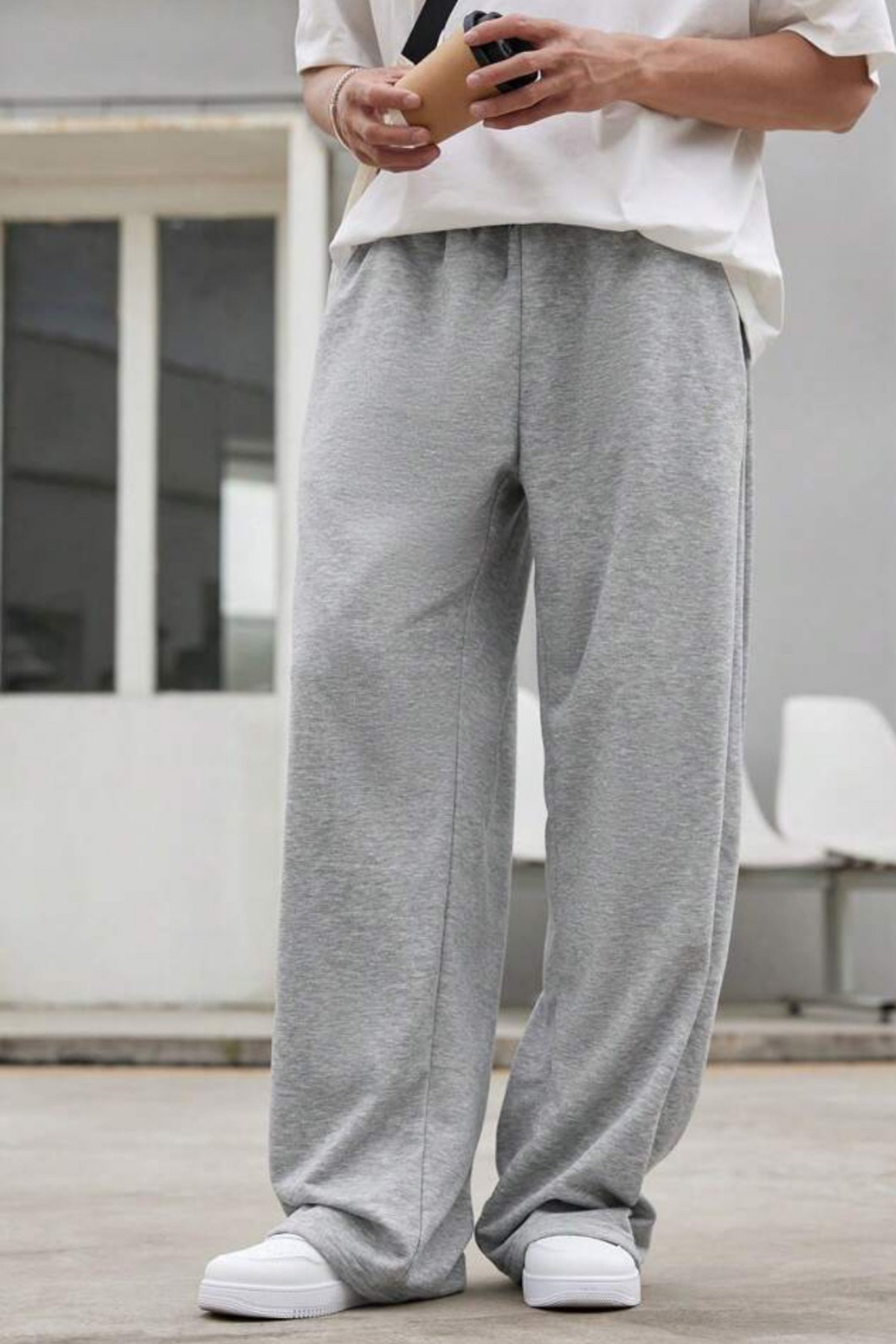 BSBSPOR Baggy Bol kesim Erkek / Kadın Eşofman Altı Ayarlanabilir Paçalı Gri / Siyah / Füme görsel 7