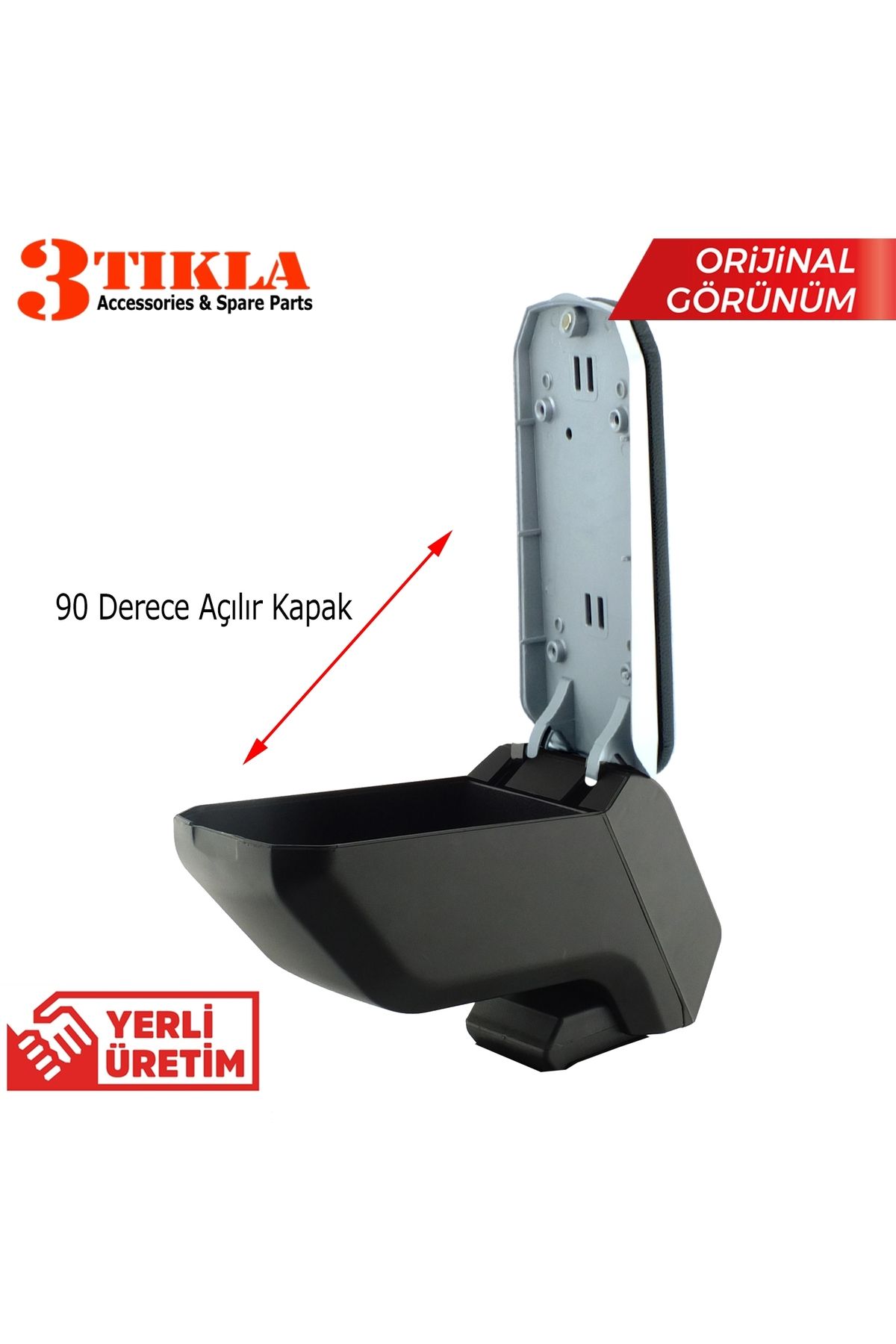 3 Tıkla-Tourneo Courier 2019 Premium Hq Luxury Black Armrest with No-Punching Steel Legs 3