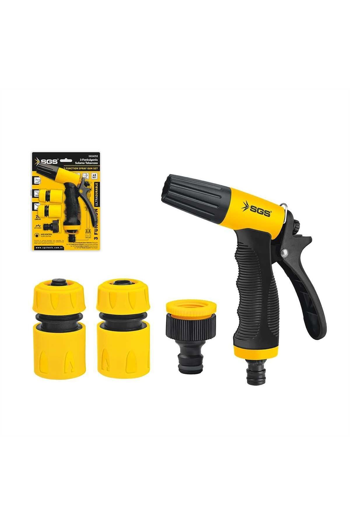 MR RZN STORE 4253 3 Fonksiyonlu Sulama Tabancası (4 Parça Set)