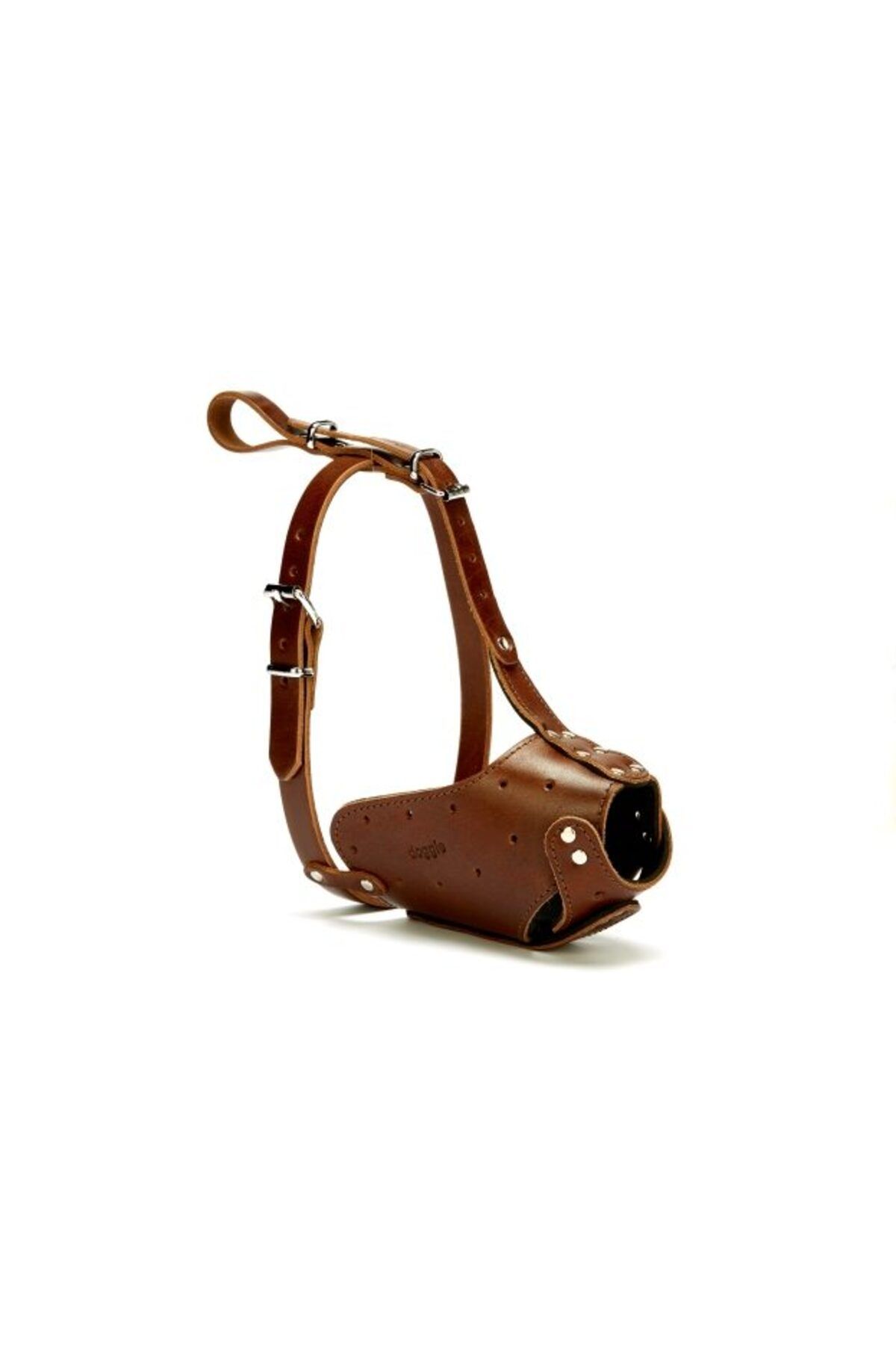 melfxxl eticaret melfxxl Eğitim Serisi Deri El Yapımı Uzun Burunlu Köpek Ağızlığı 2x55 cm Kahverengi - 453195-1453
