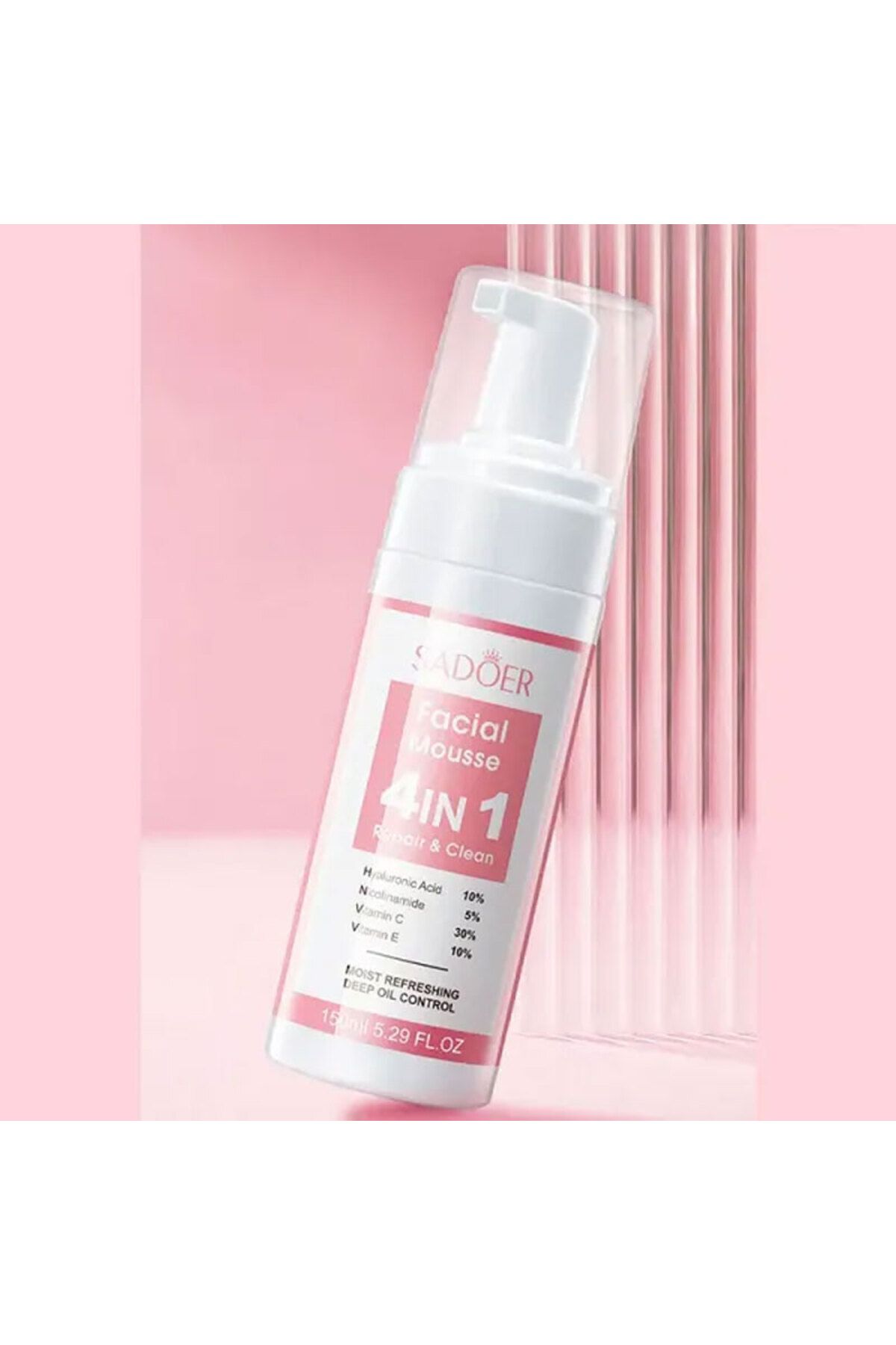 SADOER-4 In 1 Cleanser Deeping Remove Facial Multi-Action Cleansing Foam Mousse 7