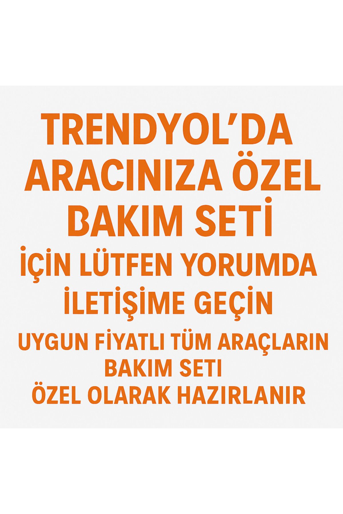 OEM Aracına Uygun Ekonomik Bakım Seti Yorumda Belirt!