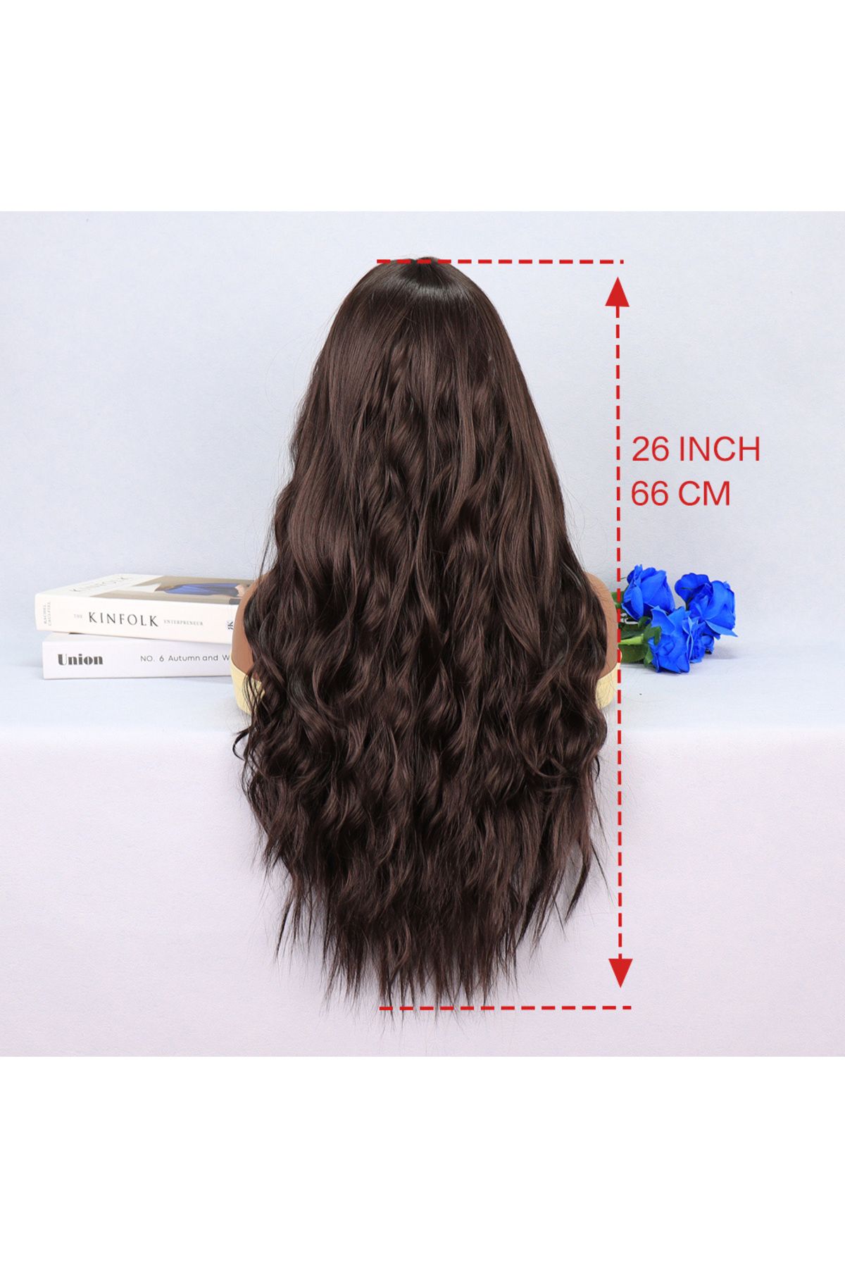 doremodam-Dark Auburn Wavy Long Tulle Wig - 582386 -1453 5