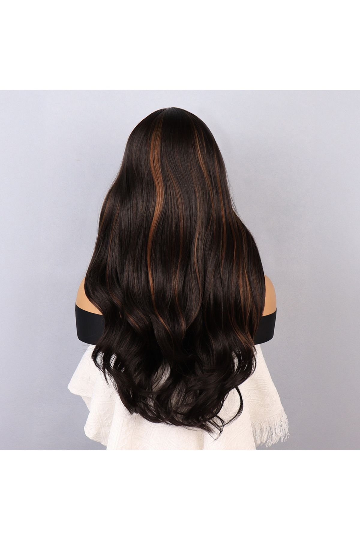 doremodam-Brown Caramel Sparkling Tulle Wig - 582379 -1453 4