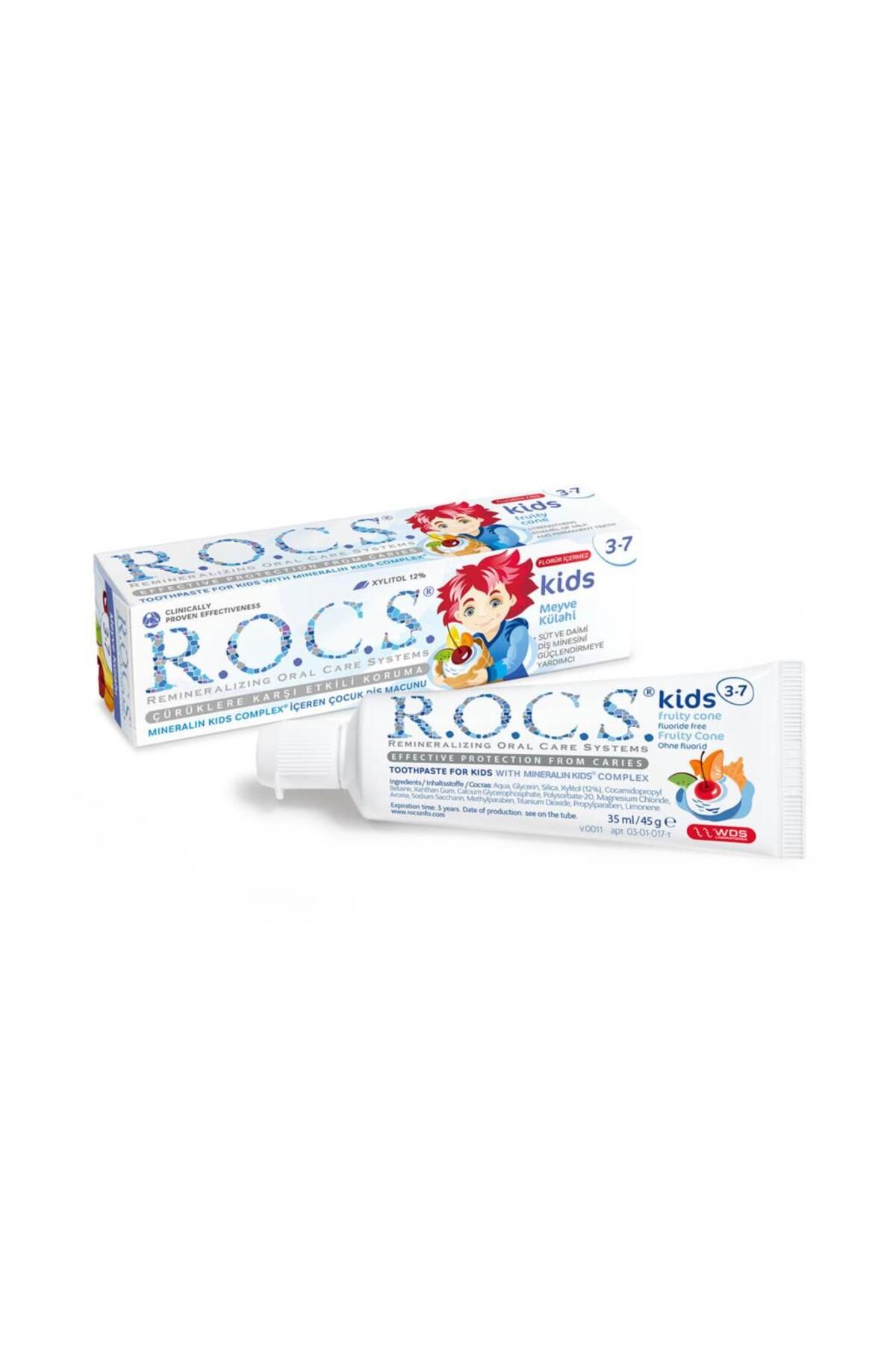 NessiWorld R.O.C.S.Kids Diş Macunu 3-7 Yaş 35 ml Meyve Külahı