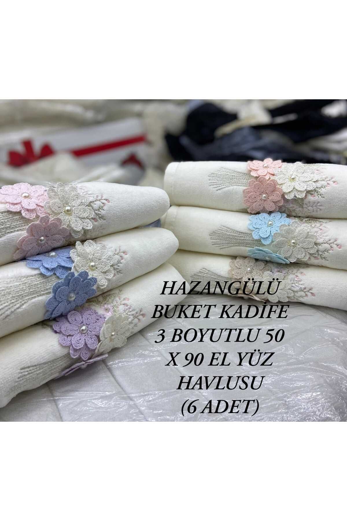 HMZ Cadou Textil Pachet De Dote Catifea Tridimensiunea 6 Pachete Prosop De Fata 50x90. - One Size