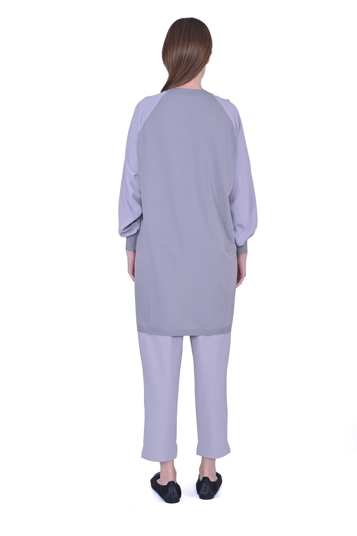 Invee-INVEE 6899 Model Gray Tunic 3