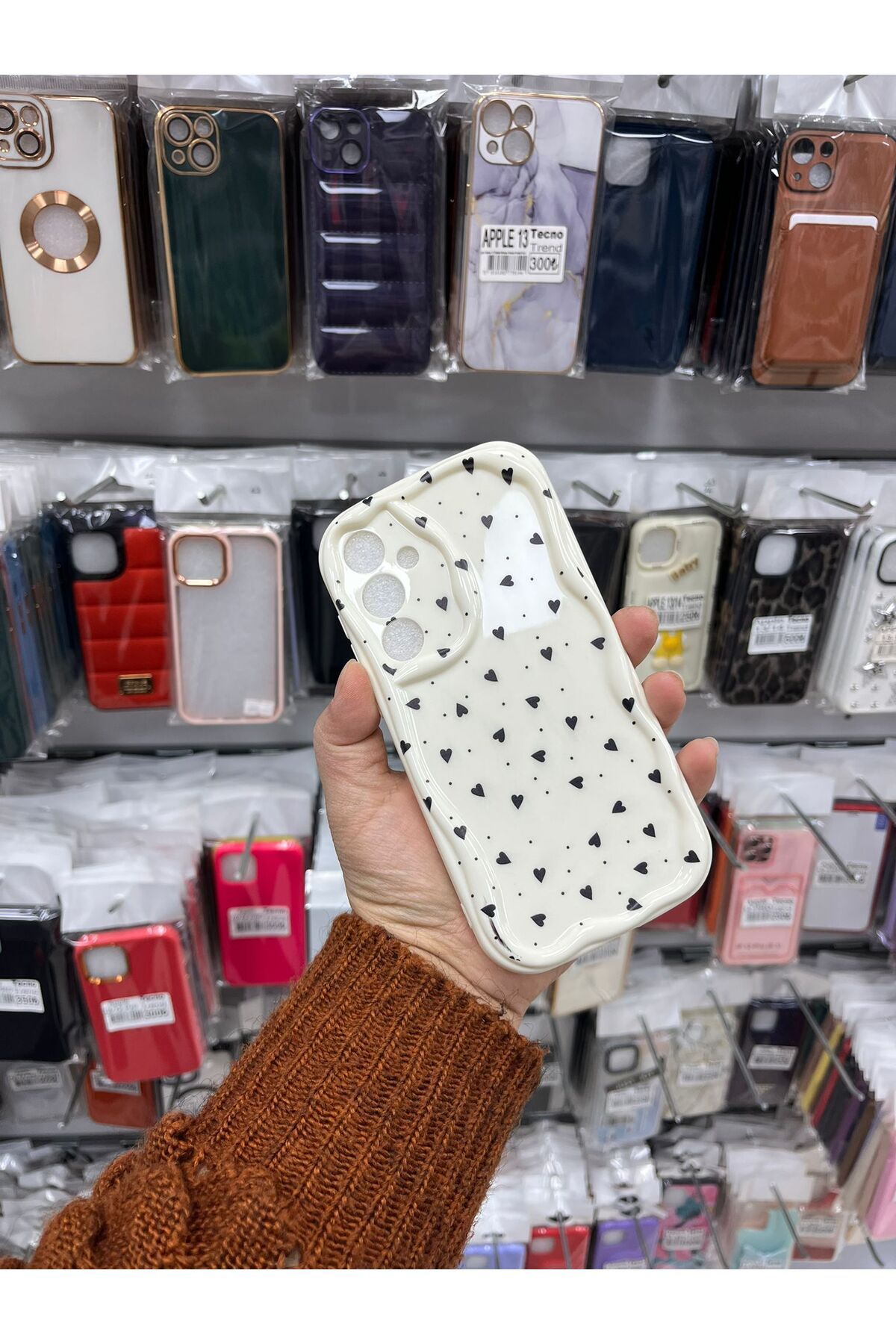 TECNOTREND Galaxy A34 Kalpli Desenli Baskılı Kabarık Kılıf
