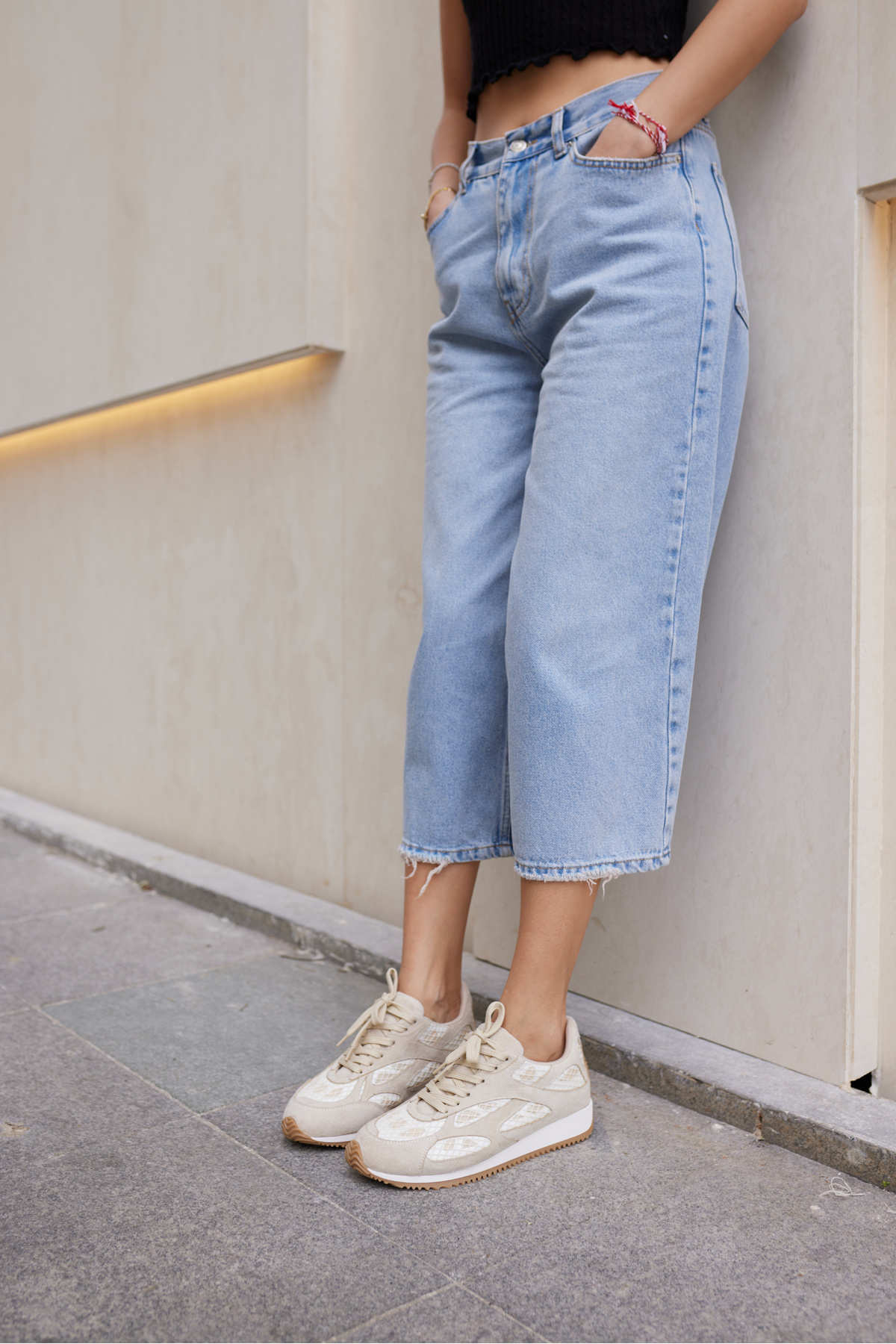 ANGELİNA JONES  TALİSCA KADIN BEJ BAGCIKLI SNEAKER - Görsel 3