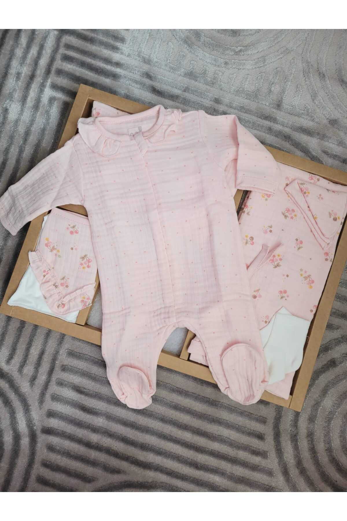 Caramell-100% Cotton Cherry Baby Ally Summer Clothing 0-3 Months Age Range 4