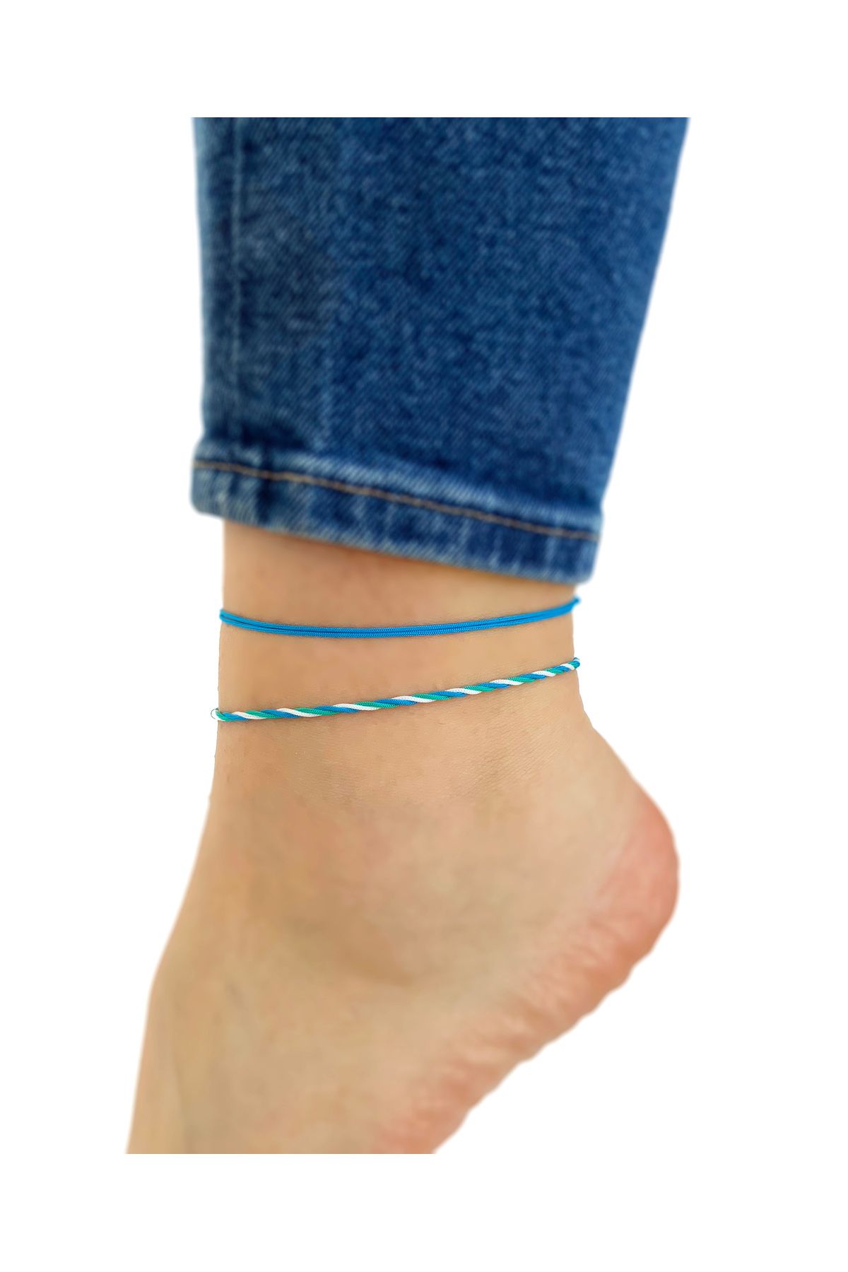 Atölye Merdiven 2'Li Mavi Unisex Halhal Kombini