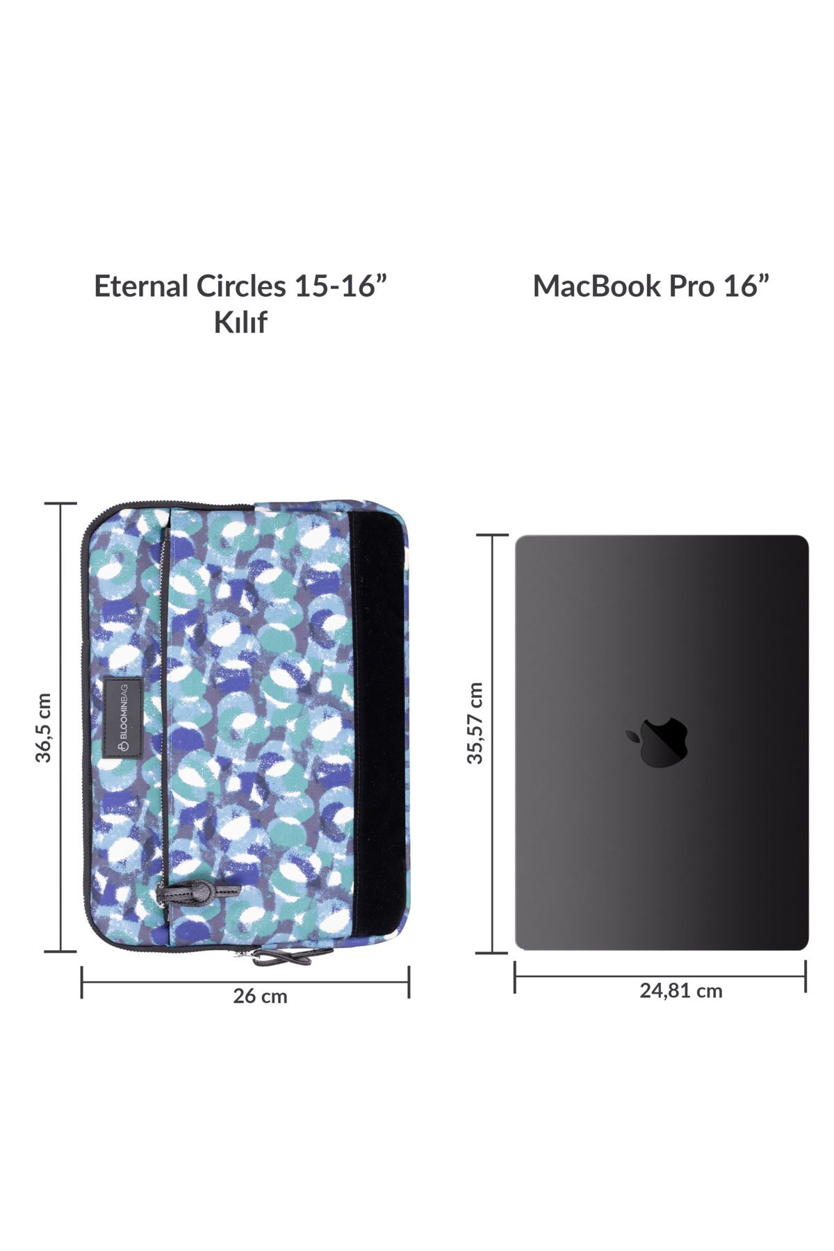 BloominBag-Eternal Circles 15-16 Inch MacBook / Laptop Case 7