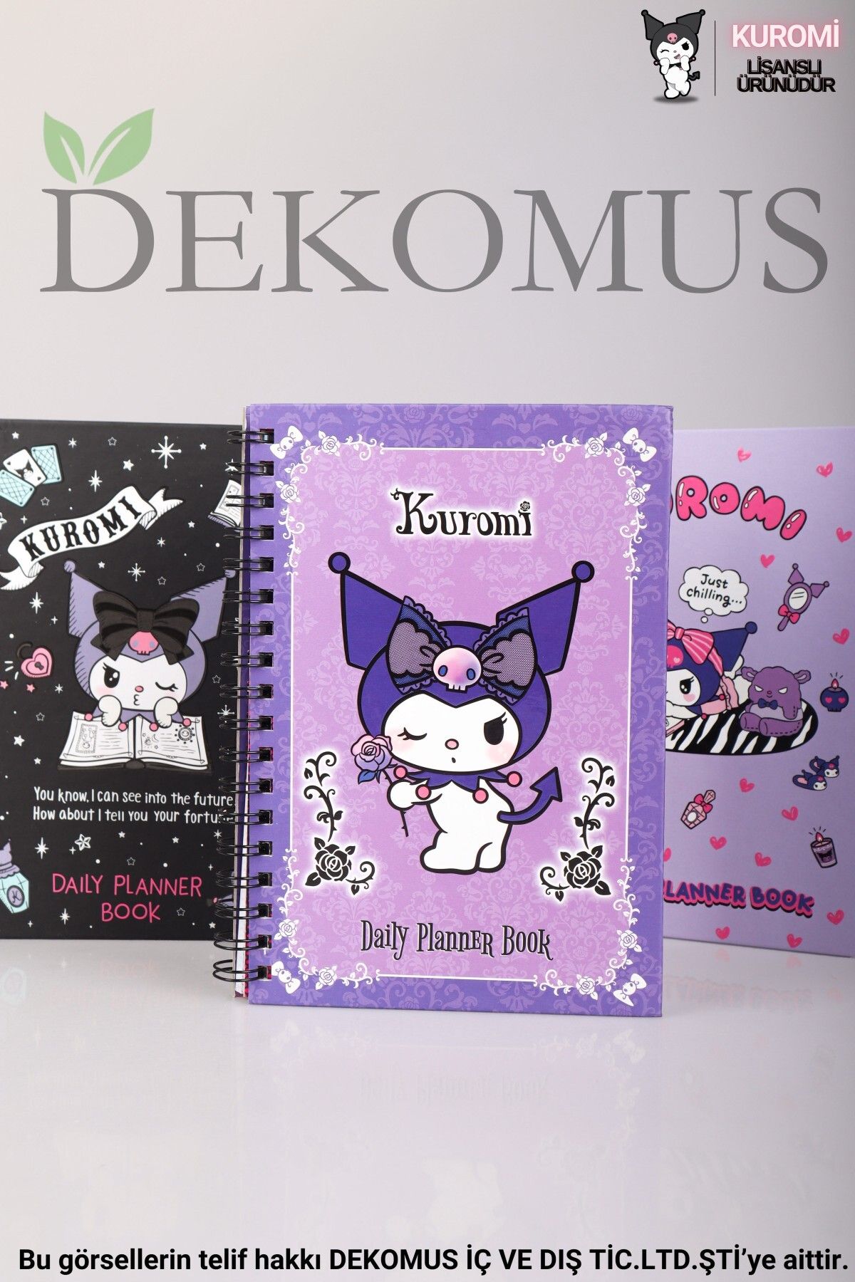 kuromi DEKOMUS İLE YENİ SEZON LİSANSLI KUROMI DAILY PLANNER BOOK / GÜNLÜK PLANLAYICI AJANDA
