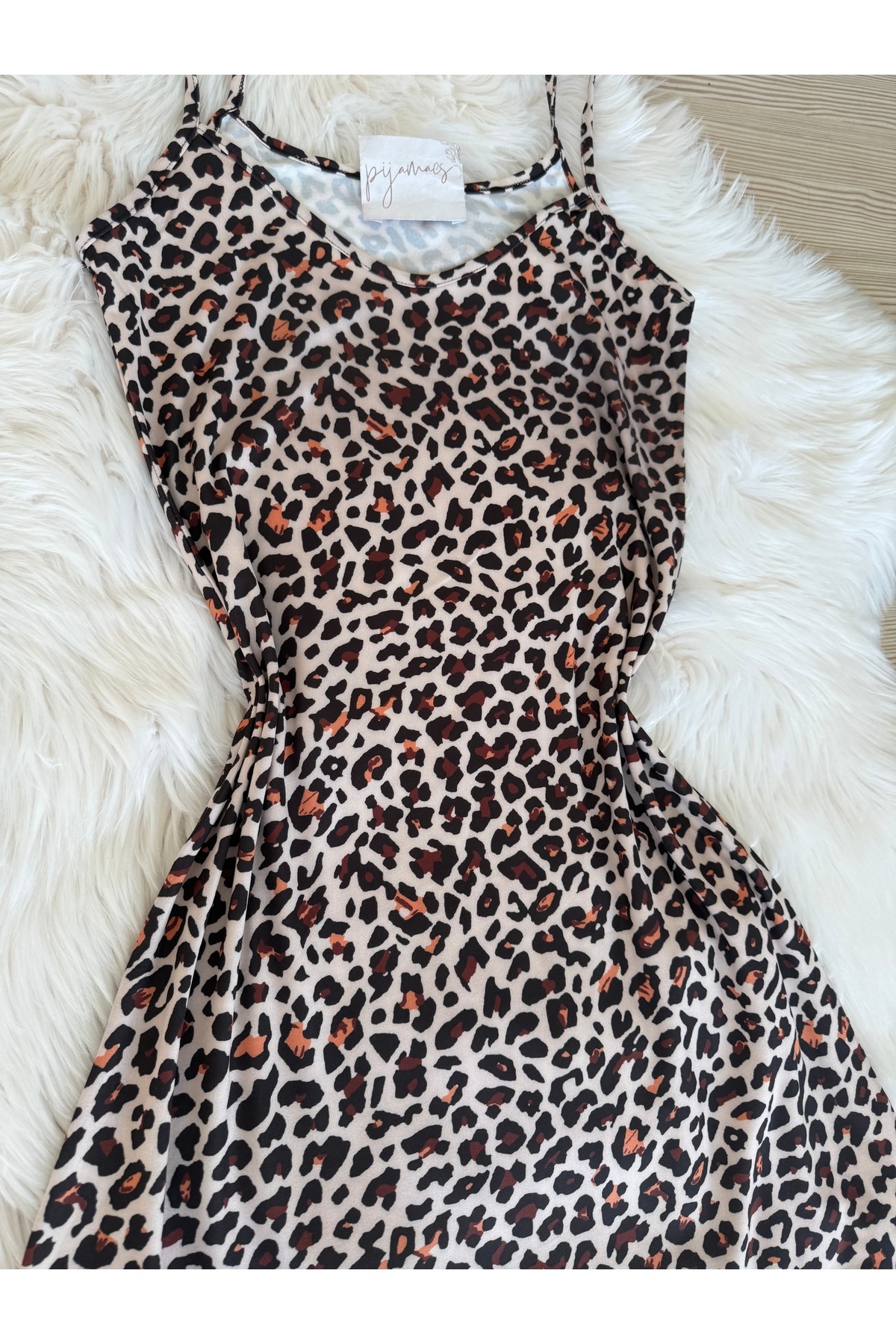 Pijamacs-Rochie de noapte cu model leopard 3