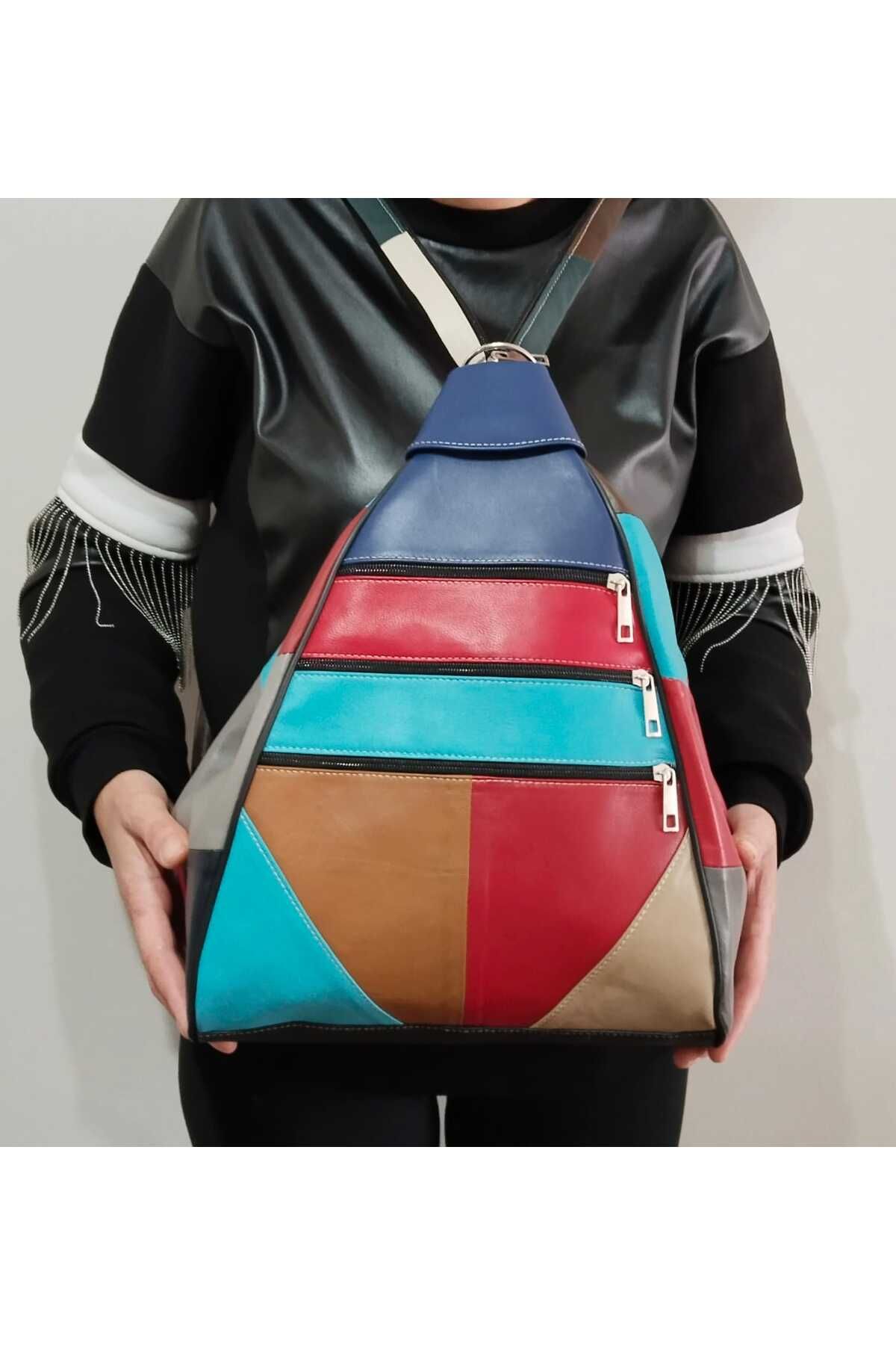 atter Rucsac Din Piele Naturală Unisex - One Size