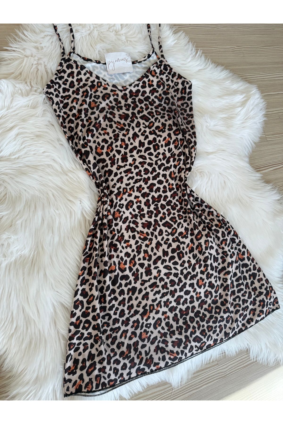 Pijamacs-Rochie de noapte cu model leopard 2