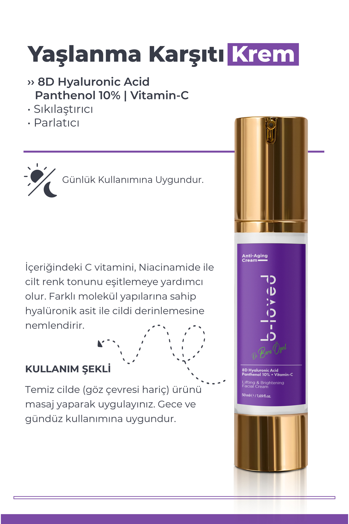 2'li Cilt Bakım Seti Leke Karşıtı %10 Azelaik Asit Serumu -8d Hyaluronik Asit, Vitamin C Yüz Kremi — 2277665543589 — تصویر 3 از 8