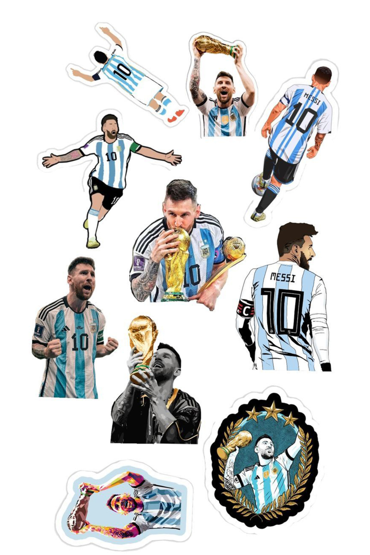 BK Design Messi Sticker Telefon Laptop Notebook Tablet Defter Matara ...